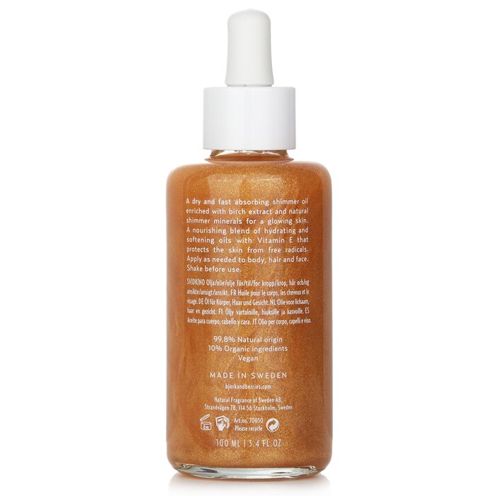 Foto 3 pulgar | Aceite Shimmer Bjork & Berries Con Extracto De Abedul, 100 Ml - Venta Internacional.