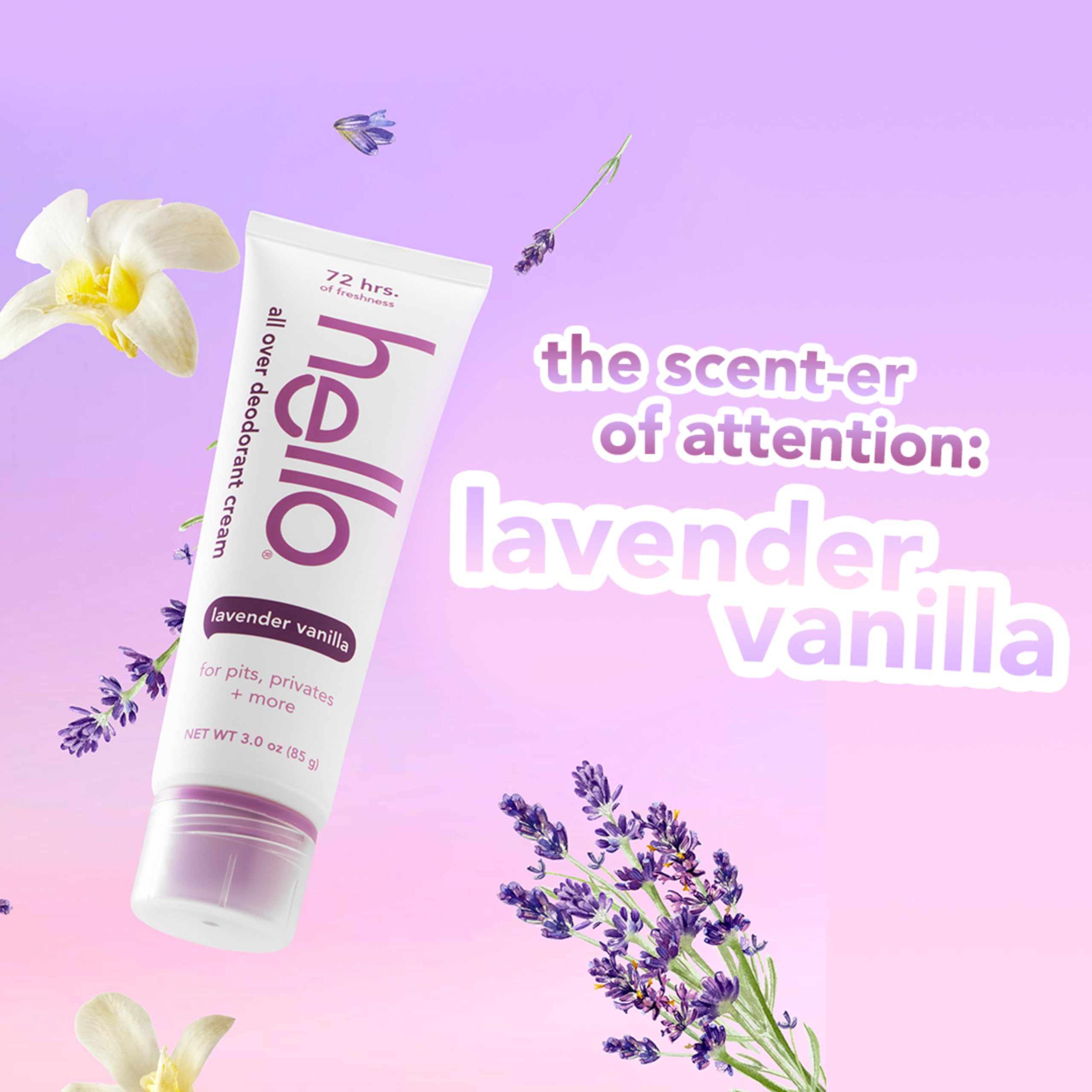 Foto 4 pulgar | Crema Desodorante Hello All Over Lavender Vanilla 90 Ml - Venta Internacional.