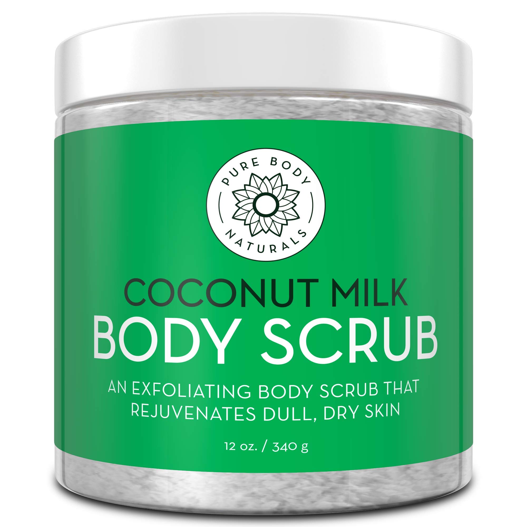 Foto 2 pulgar | Exfoliante Corporal Pure Body Naturals Leche De Coco 350 Ml - Venta Internacional.