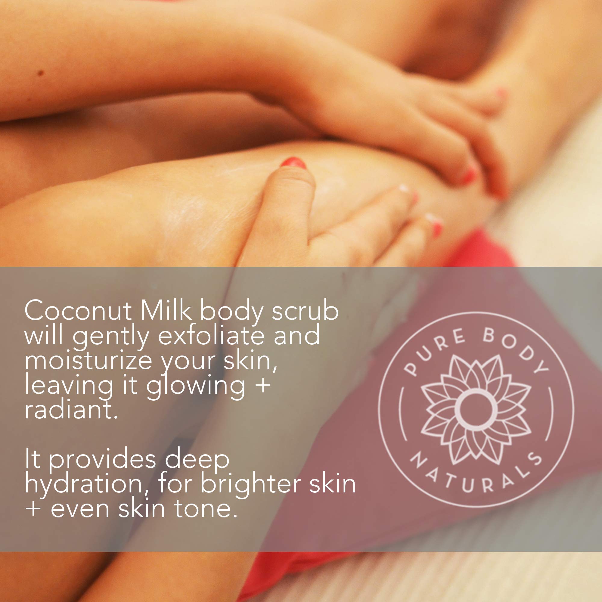Foto 3 pulgar | Exfoliante Corporal Pure Body Naturals Leche De Coco 350 Ml - Venta Internacional.