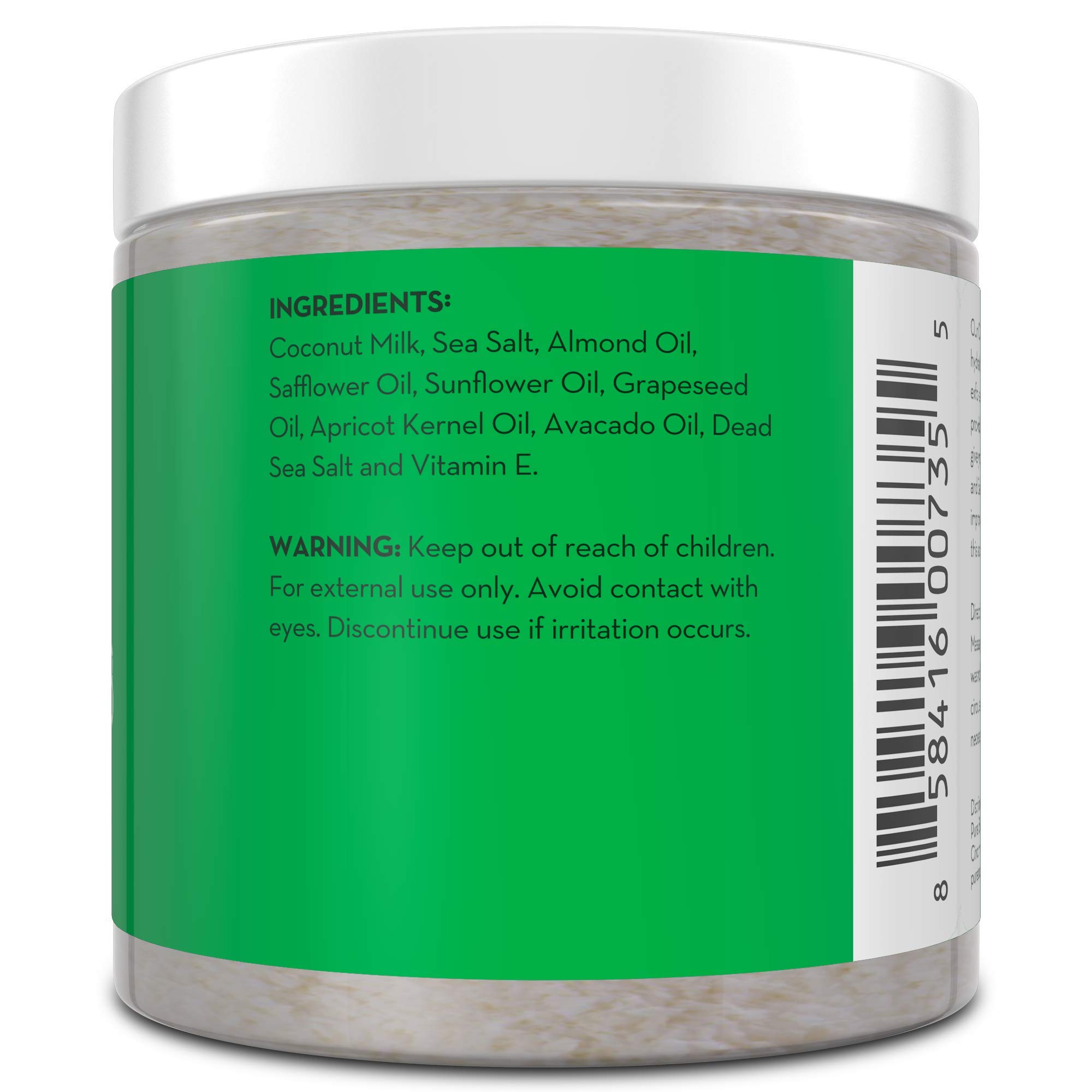 Foto 7 pulgar | Exfoliante Corporal Pure Body Naturals Leche De Coco 350 Ml - Venta Internacional.