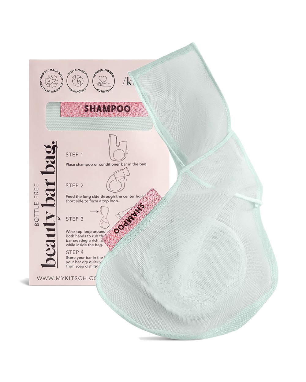 Soap Saver Bag Kitsch Bar Jabon, Bolsa De Malla Reciclada Para Bar De Belleza - Venta Internacional.