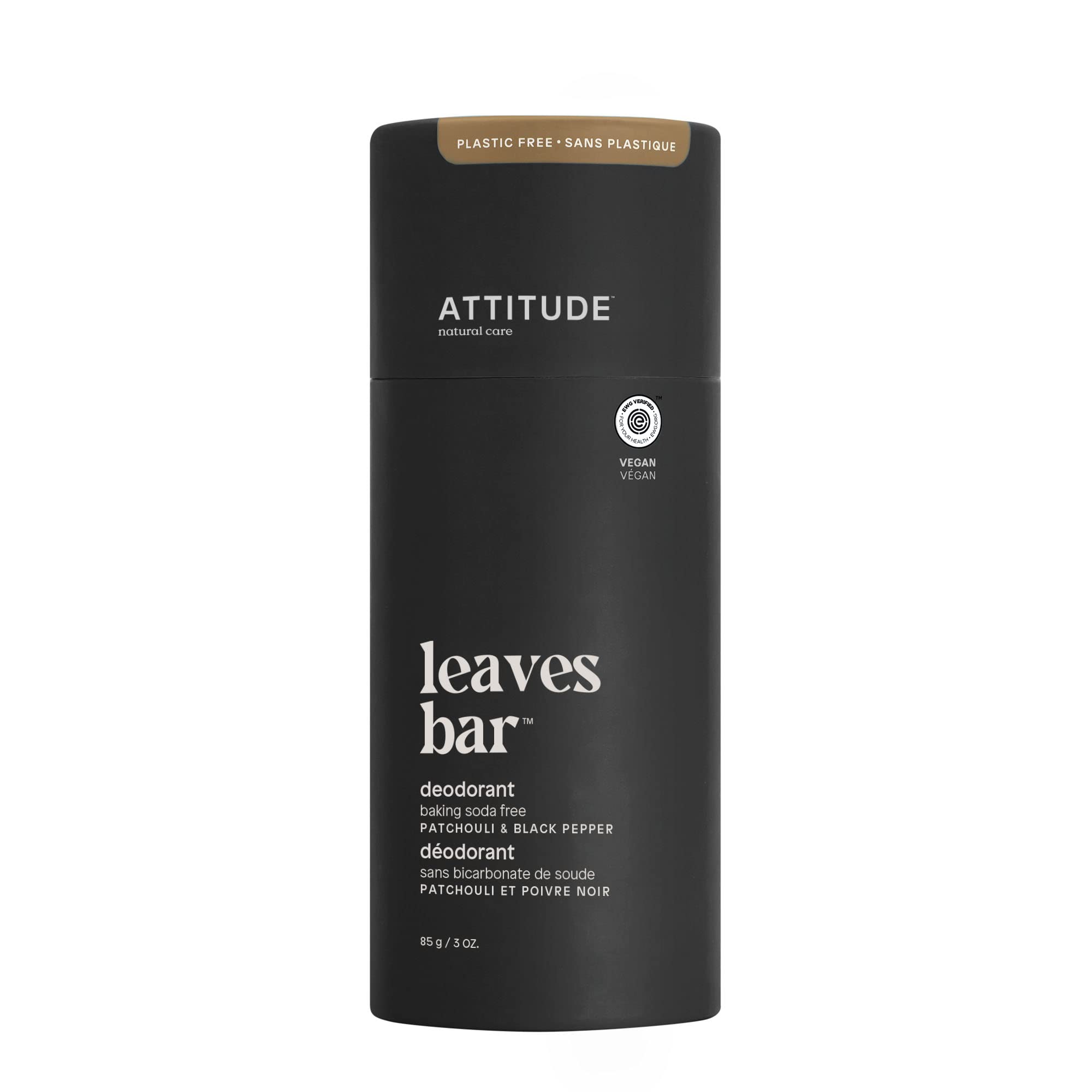 Desodorante Attitude, Pachulí Y Pimienta Negra Sin Plástico, 90 Ml - Venta Internacional.
