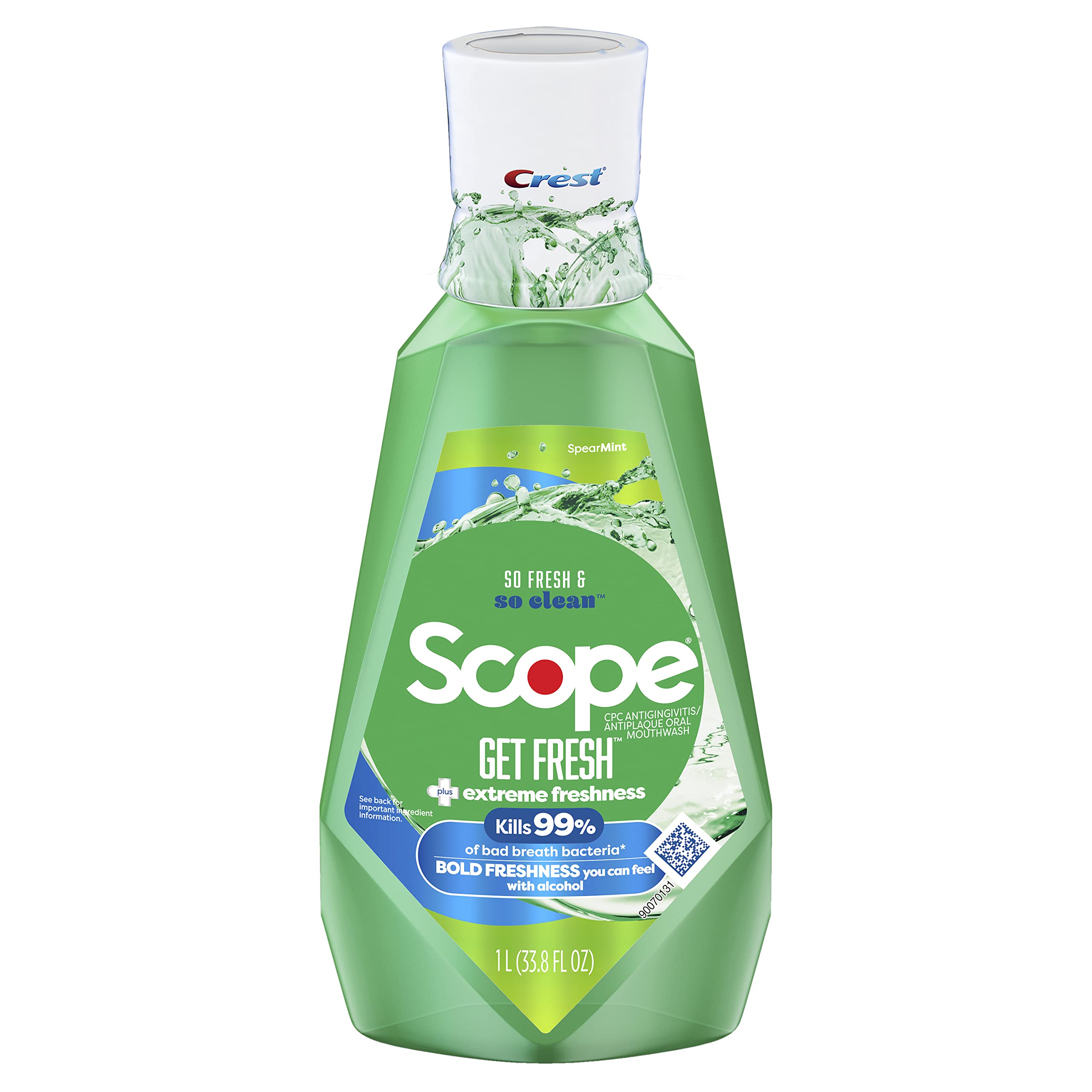 Foto 1 | Enjuague Bucal Crest Scope Get Fresh Con Alcohol, 1 Litro, Combate La Placa - Venta Internacional.