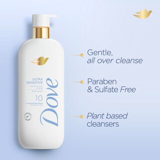 Foto 2 | Gel De Baño Dove Ultra Sensitive Sin Fragancia, 550 Ml - Venta Internacional.