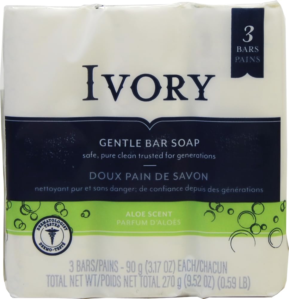 Foto 1 | Barra De Jabón Ivory Simply Ivory Aloe, 3 Unidades - Venta Internacional.