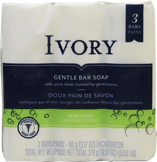 Foto 1 | Barra De Jabón Ivory Simply Ivory Aloe, 3 Unidades - Venta Internacional.