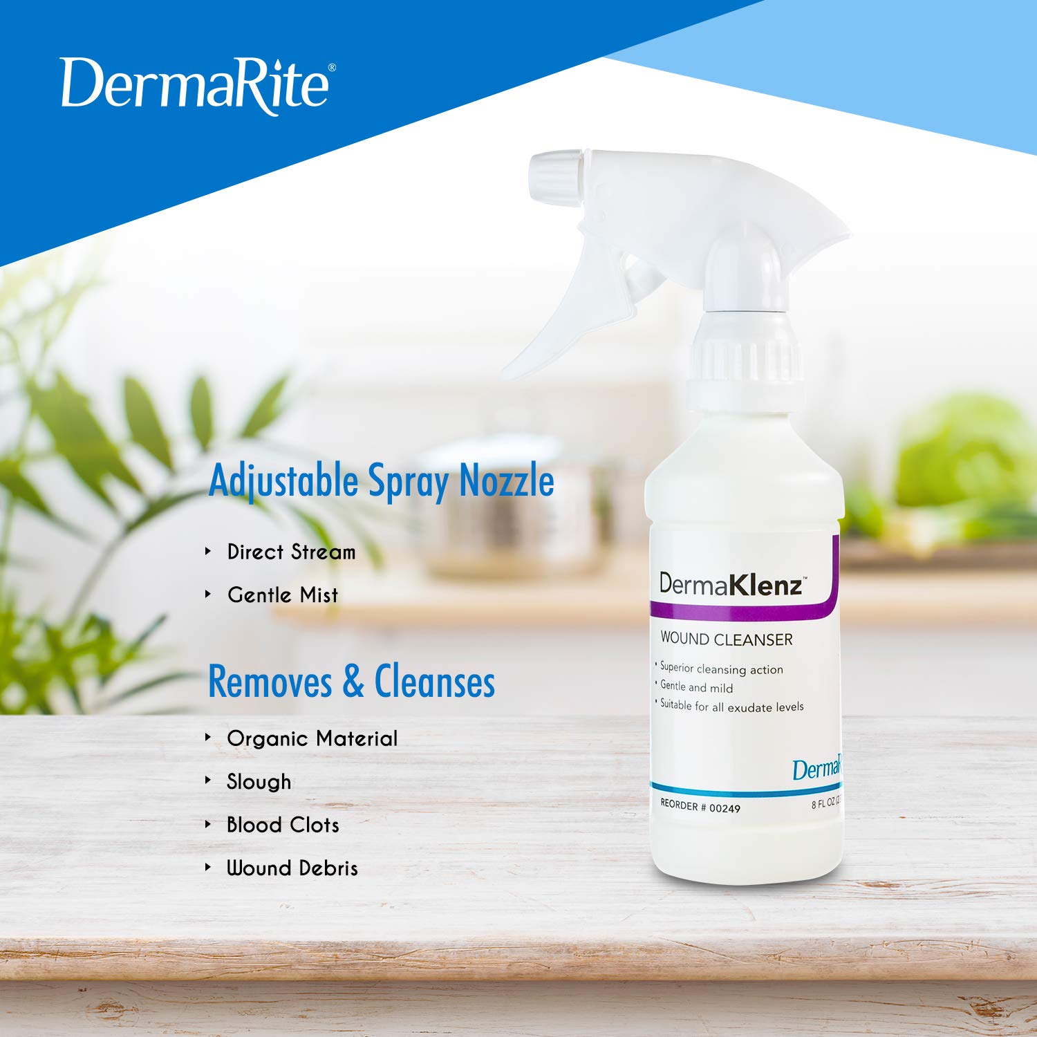 Foto 5 pulgar | Limpiador De Heridas Dermarite Dermaklenz, Sin Enjuague, 240 Ml, Paquete De 2 - Venta Internacional.