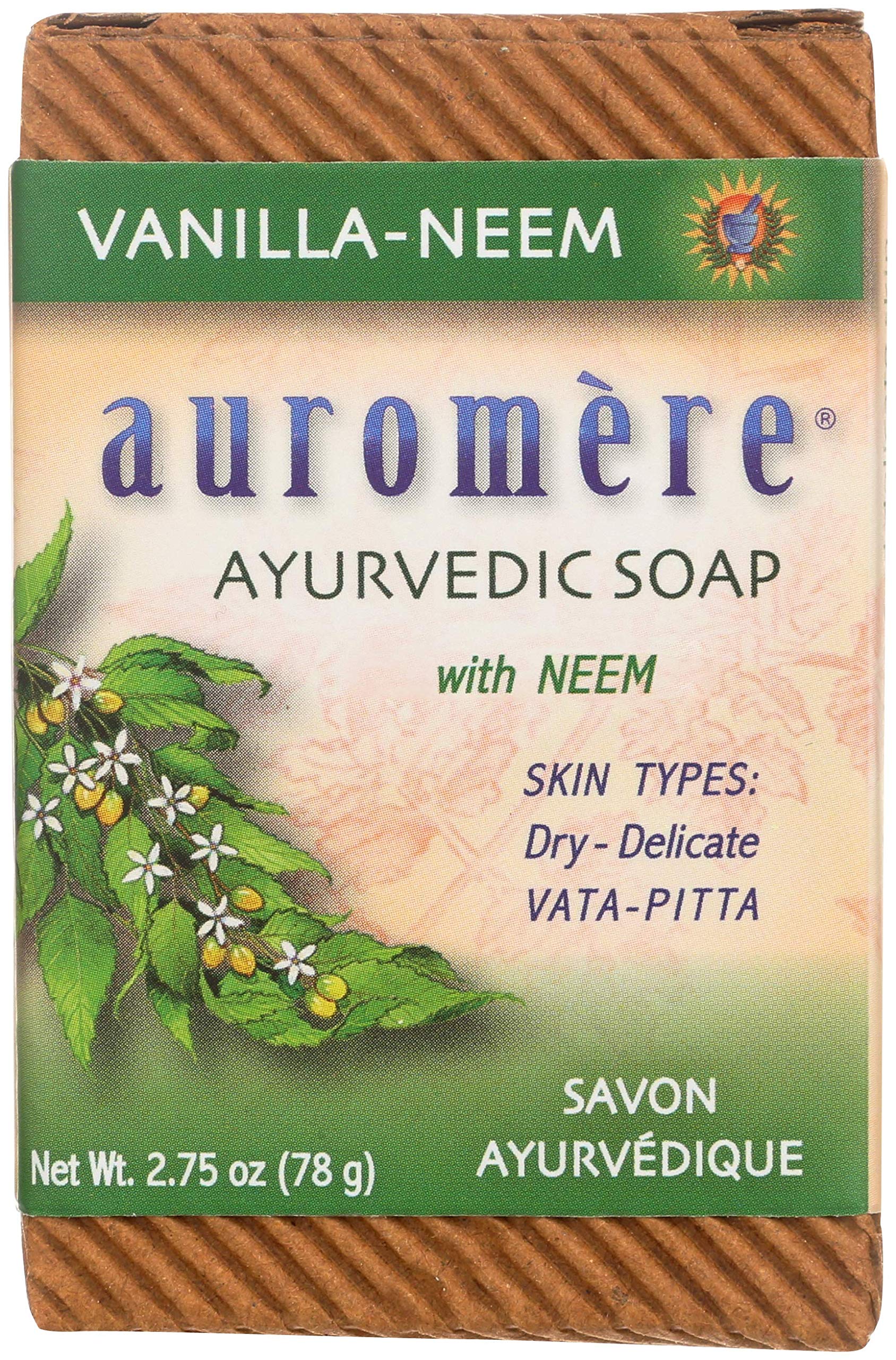Foto 2 pulgar | Jabón En Barra Auromere Vanilla Neem, 80 Ml, Ecológico, Vegano - Venta Internacional.