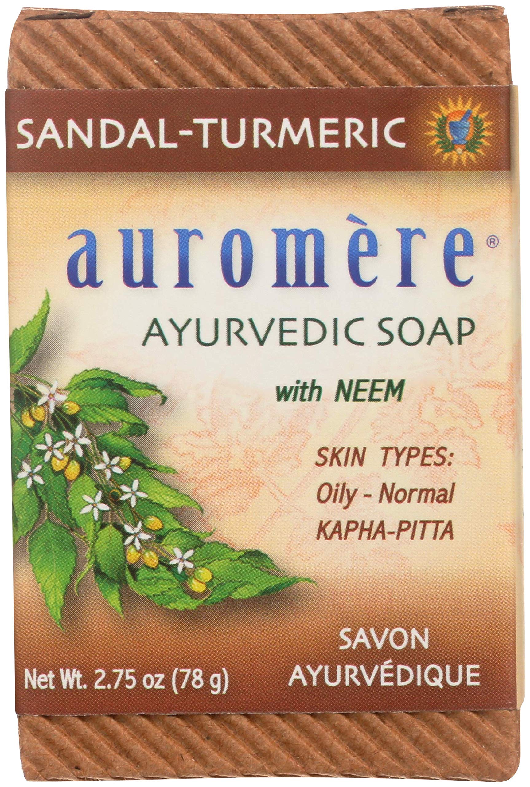 Foto 1 | Jabón En Barra Auromere Sandal Curcuma, 80 Ml, Vegano, Libre De Crueldad Animal - Venta Internacional.