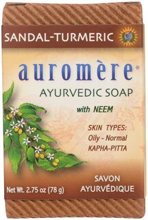 Foto 1 | Jabón En Barra Auromere Sandal Curcuma, 80 Ml, Vegano, Libre De Crueldad Animal - Venta Internacional.