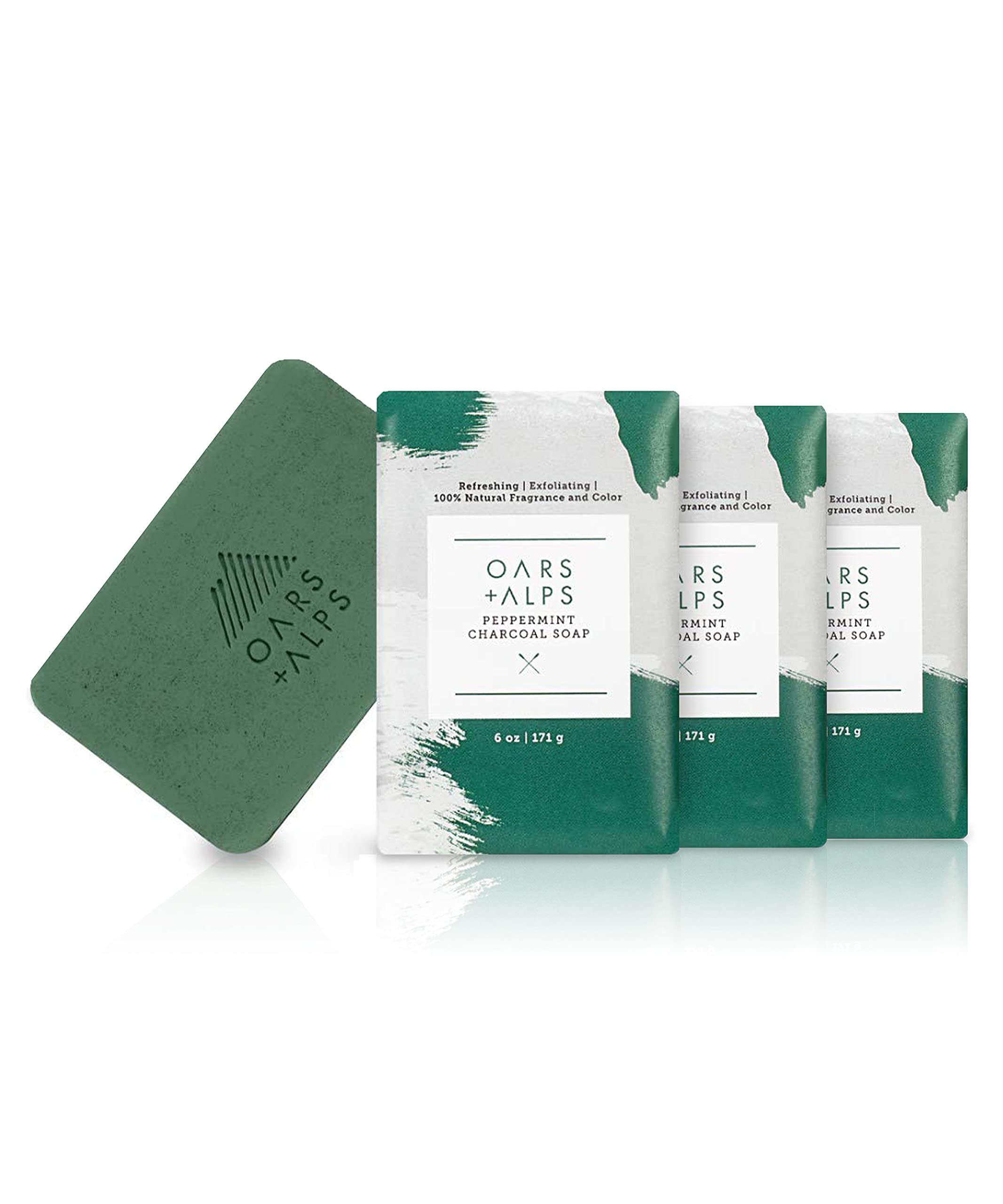 Foto 2 pulgar | Carbón Exfoliante De Menta Soap Oars + Alps, 180 Ml, Paquete De 3 - Venta Internacional.