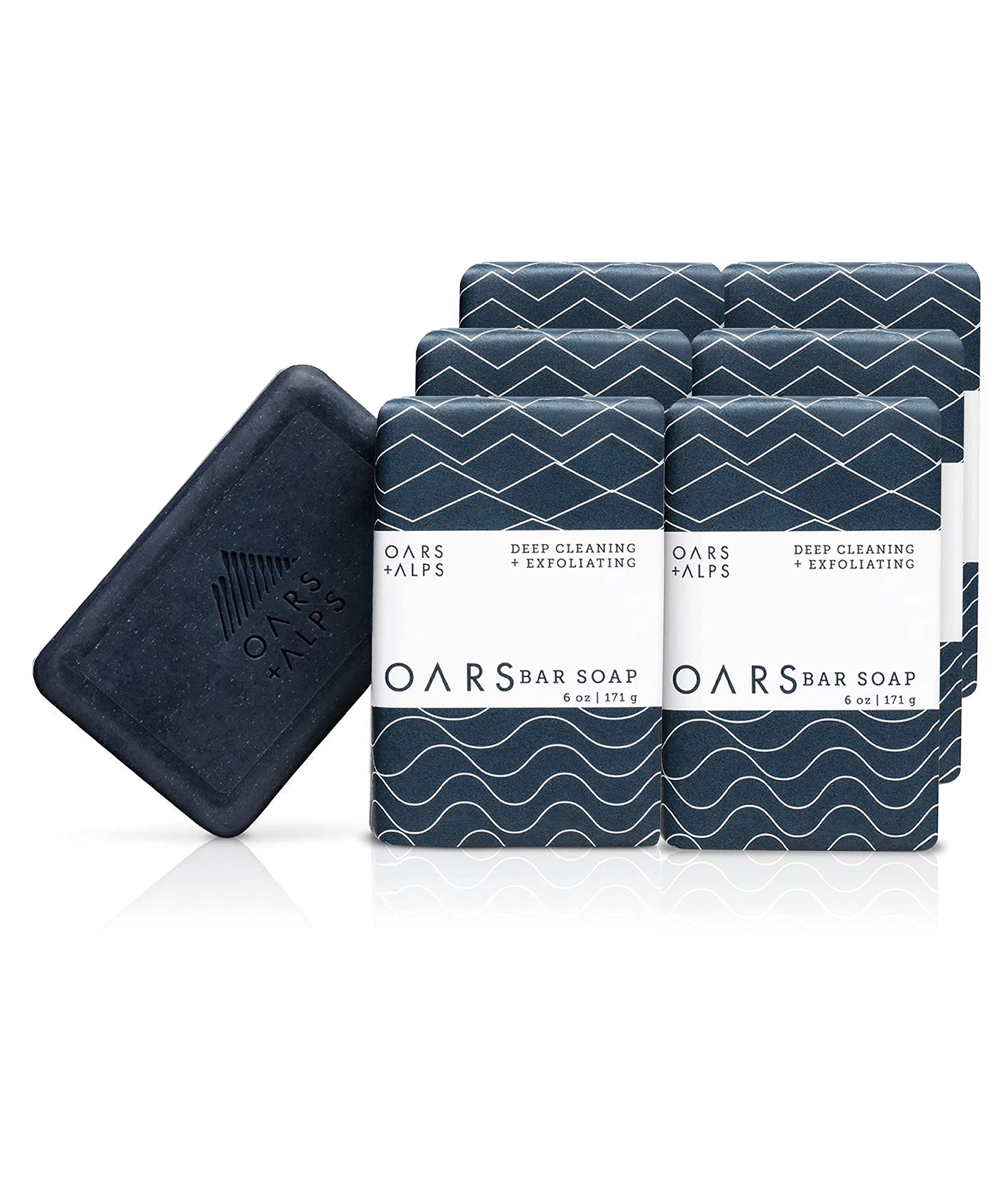 Foto 2 pulgar | Soap Oars + Alps Blue Charcoal Exfoliante Para Hombre, 180 Ml, Paquete De 6 - Venta Internacional.