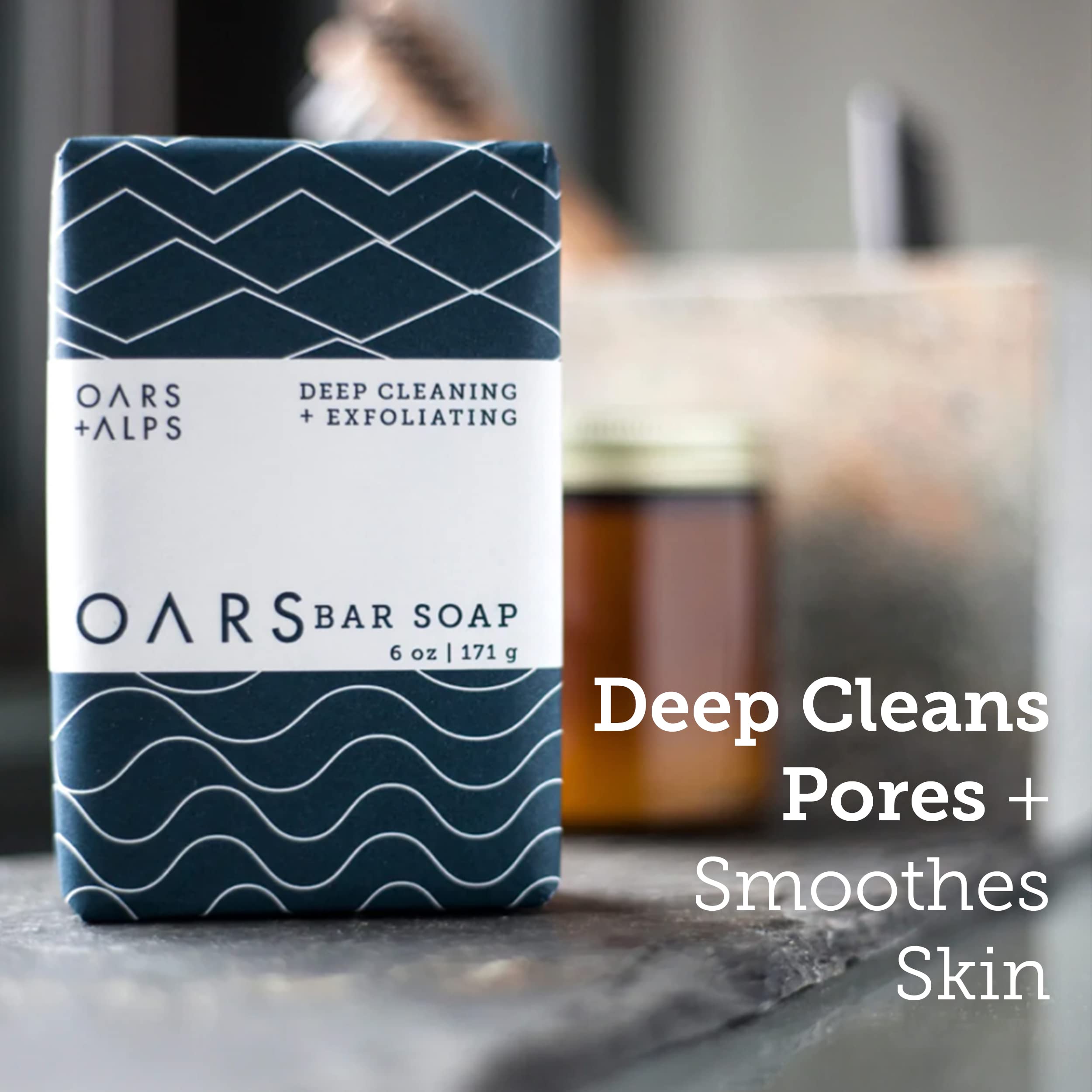 Foto 3 pulgar | Jabón En Barra Oars + Alps Blue Charcoal Exfoliante 180 Ml - Venta Internacional.