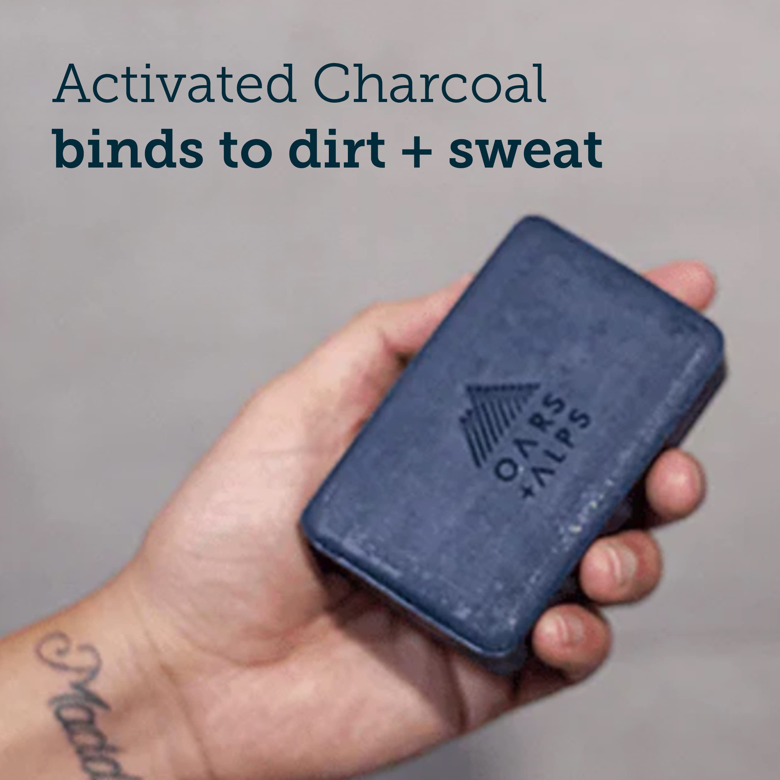 Foto 4 pulgar | Jabón En Barra Oars + Alps Blue Charcoal Exfoliante 180 Ml - Venta Internacional.