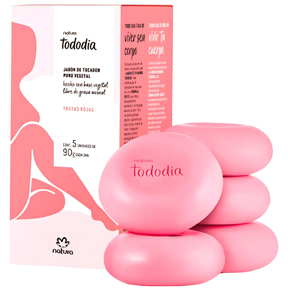 Jabones En Barra Tododia Frutas Rojas Natura 5pz