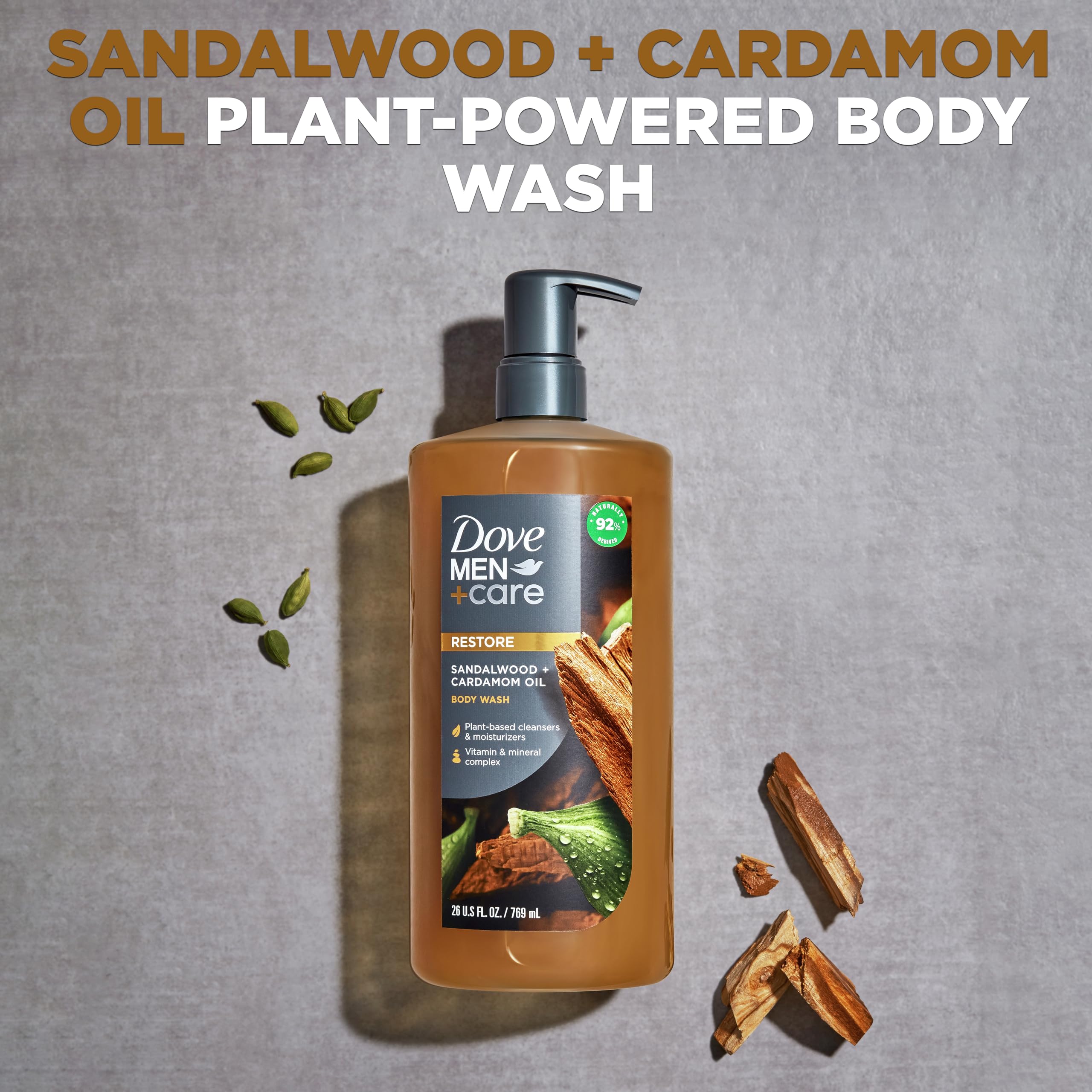 Foto 4 | Gel De Baño Dove Men+care Sandalwood Con Aceite De Cardamomo, 770 Ml - Venta Internacional.