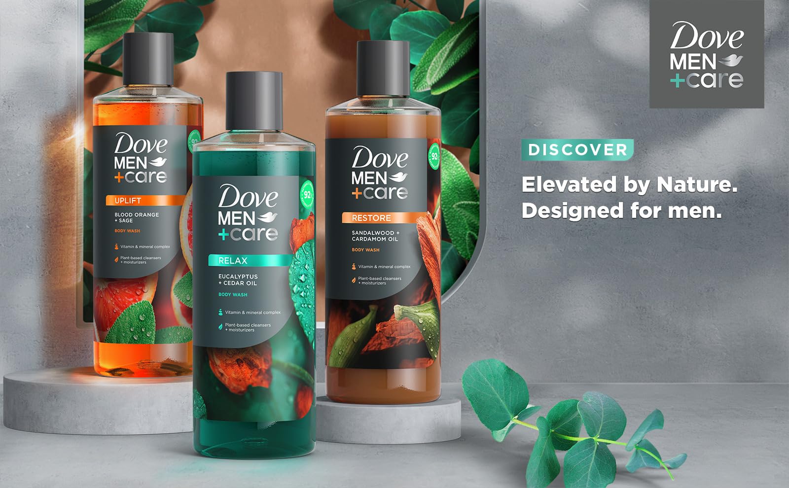 Foto 5 | Gel De Baño Dove Men+care Sandalwood Con Aceite De Cardamomo, 770 Ml - Venta Internacional.