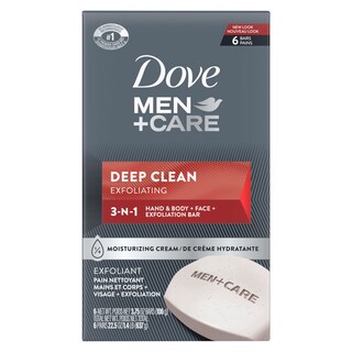 Foto 1 | Jabón En Barra Dove Men+care More Moisturizing Deep Clean 110 G X 6 - Venta Internacional.