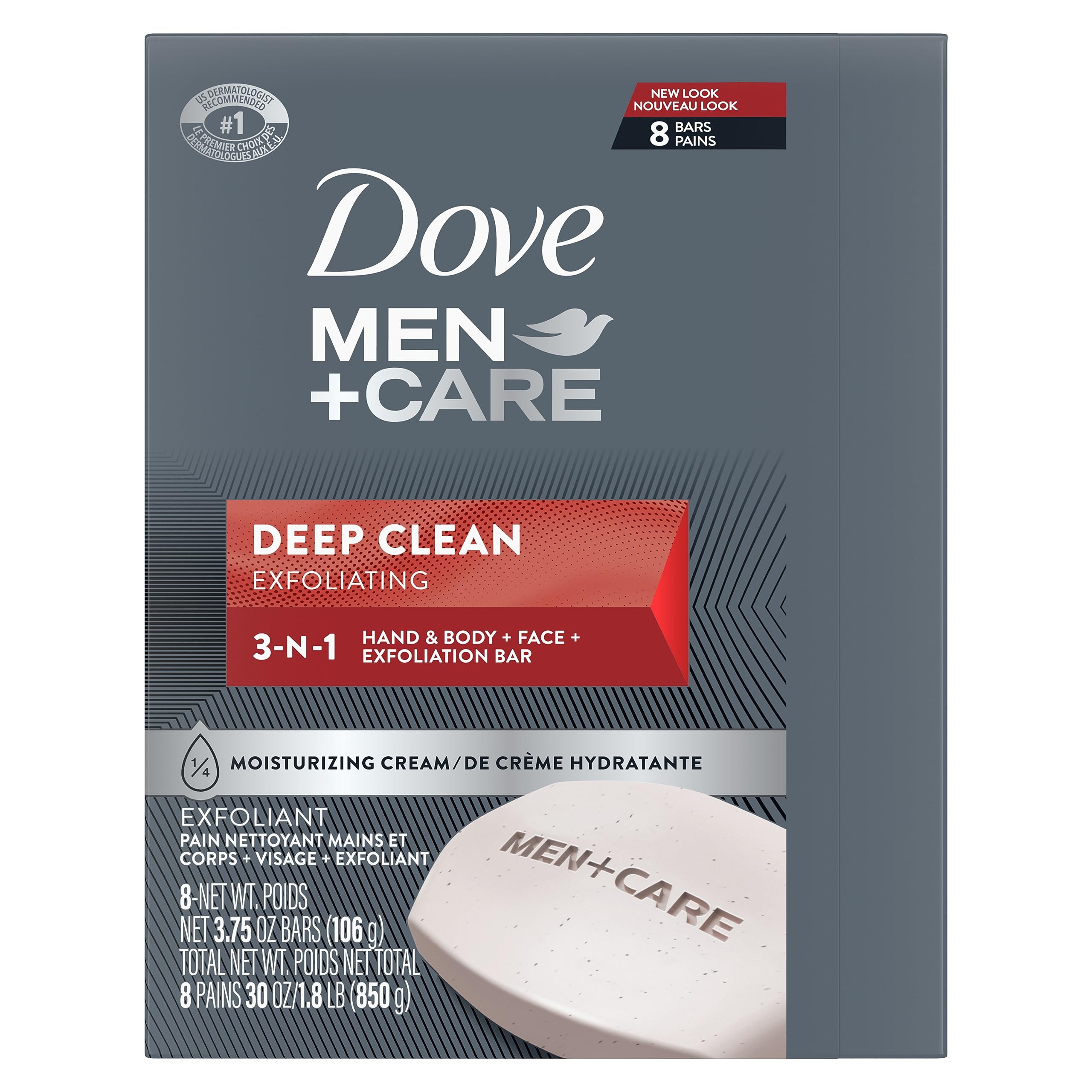 Foto 3 pulgar | Jabón En Barra Dove Men+care Deep Clean, 8 Barras, 110 G, Más Hidratante - Venta Internacional.
