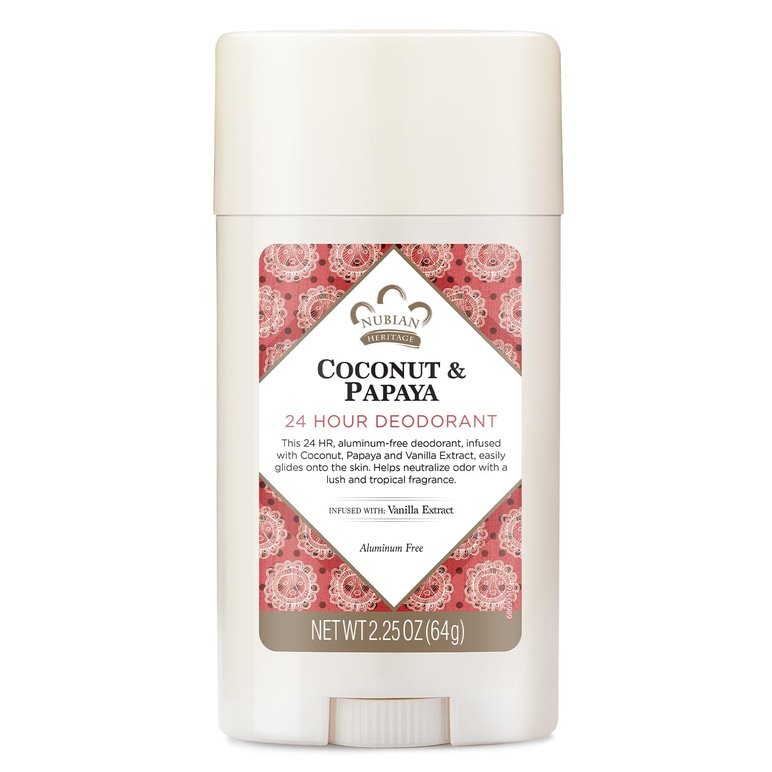 Desodorante Nubian Heritage Sin Aluminio, Coco Y Papaya, 65 Ml - Venta Internacional. $474