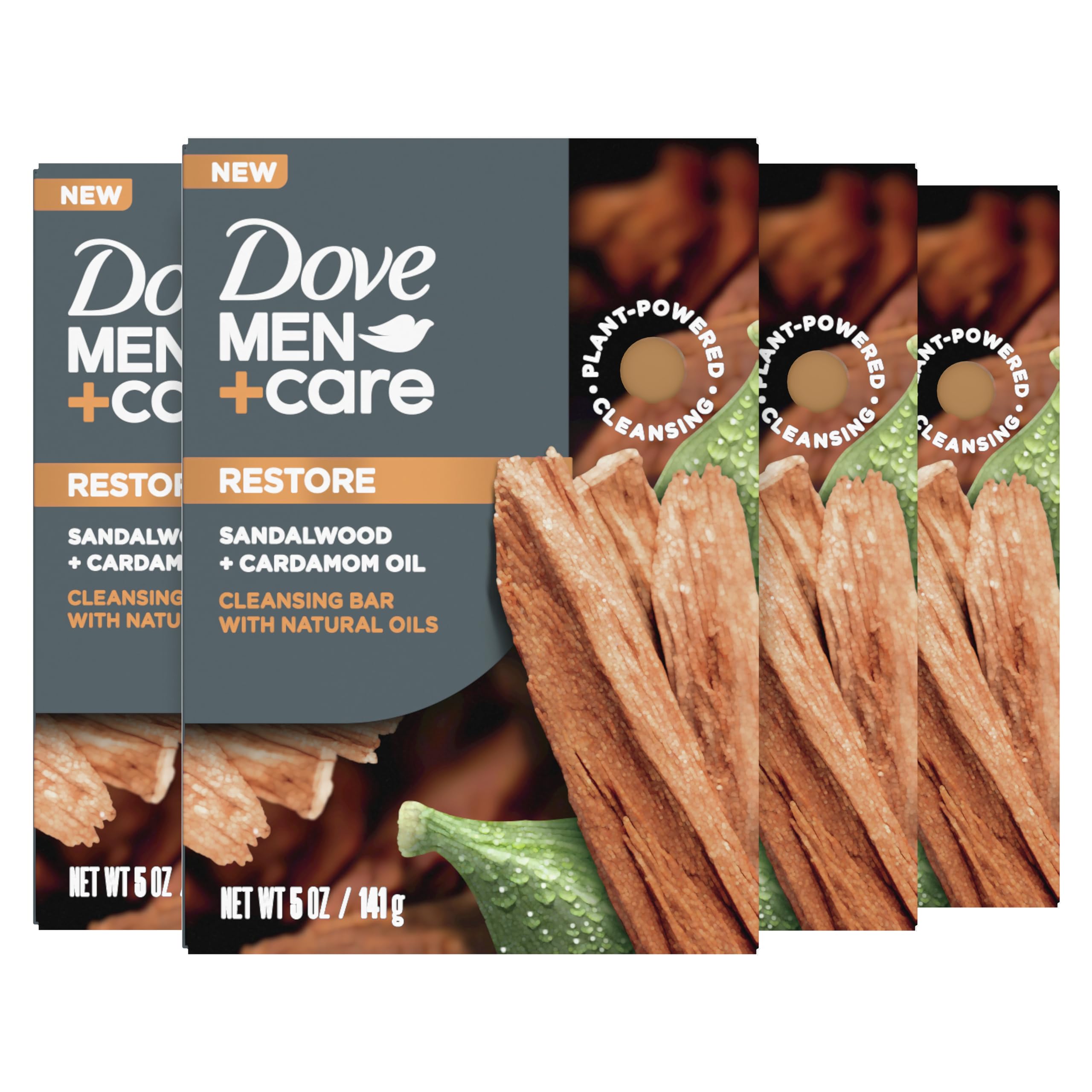 Jabón Limpiador En Barra Dove Men + Care Sandalwood + Cardamomo Oil - Venta Internacional.