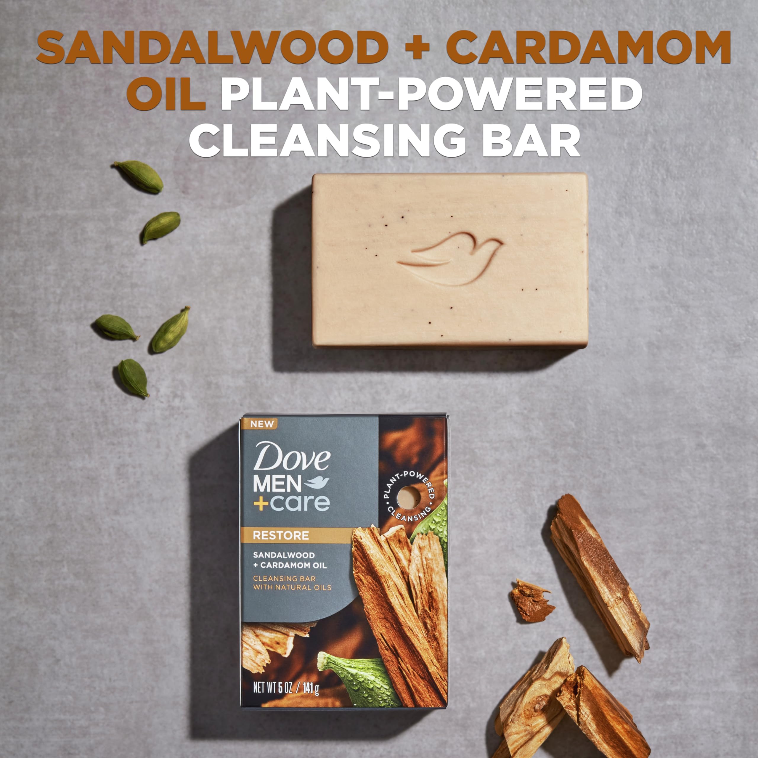 Foto 2 | Jabón Limpiador En Barra Dove Men + Care Sandalwood + Cardamomo Oil - Venta Internacional.
