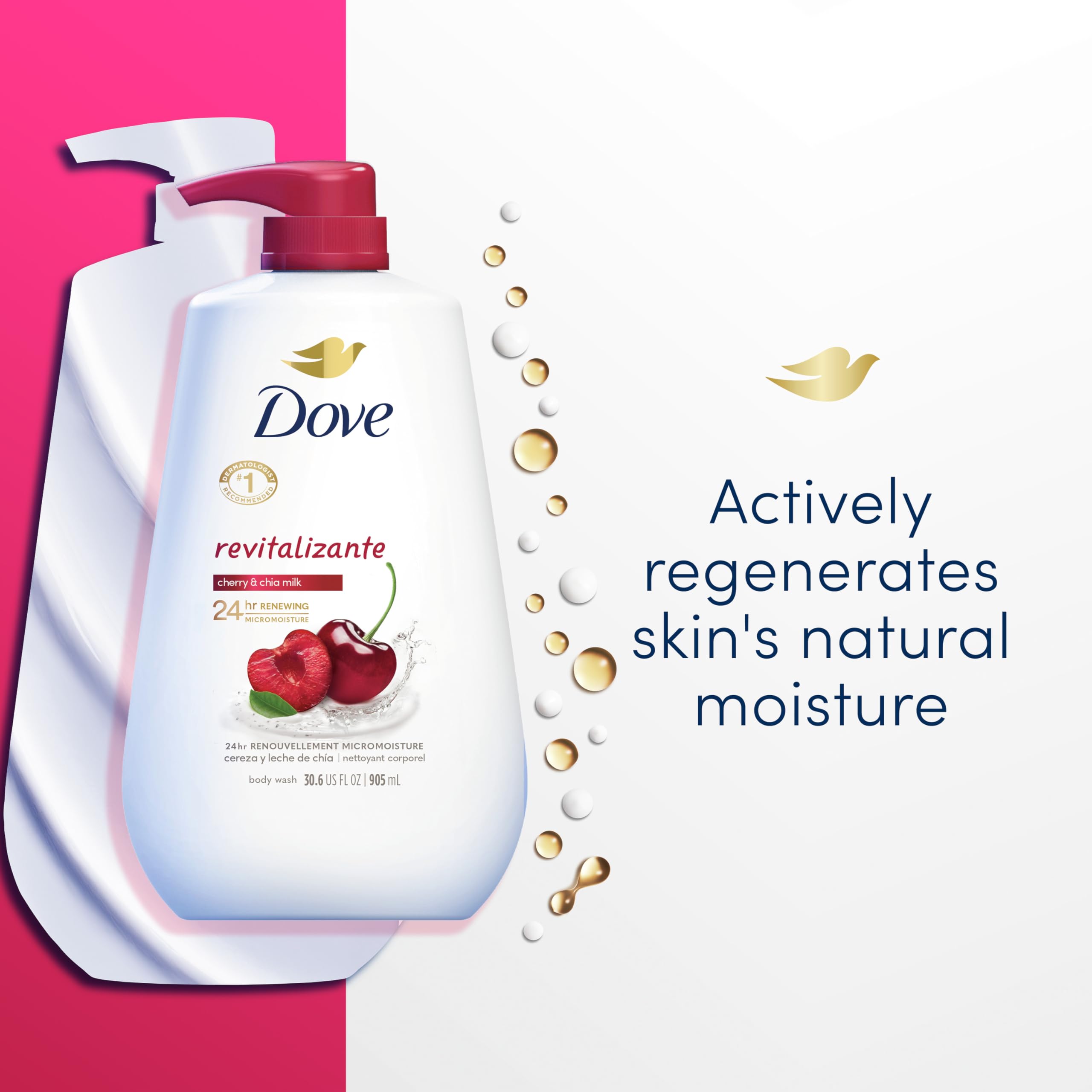 Foto 3 pulgar | Reacondicionado Gel De Baño Dove Revitalizante Con Leche De Cereza Y Chía 900 Ml X3 - Venta Internacional.