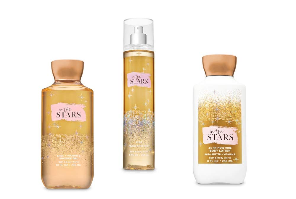 Set De Regalo Gel De Ducha Bath & Body Works In The Stars De 300 Ml, Loción Corporal De 240 Ml, Brum - Venta Interna
