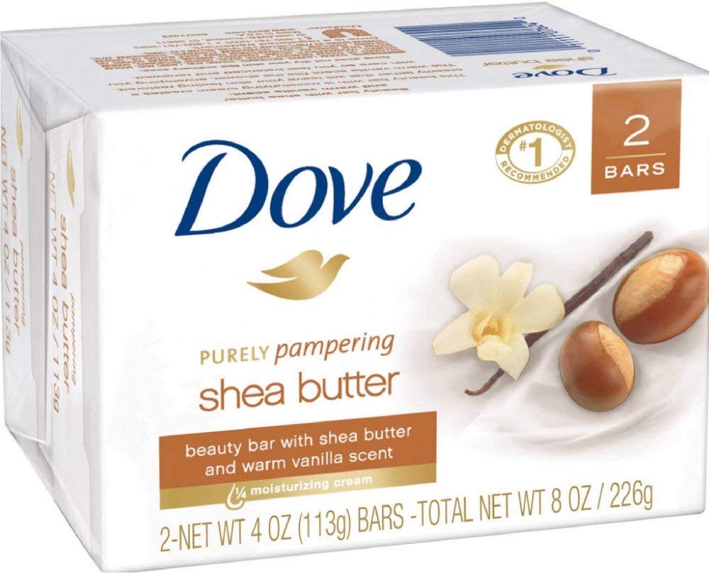 Manteca De Karité Purely Pampering Soap Dove Beauty Bar, 4 X 113 G - Venta Internacional.