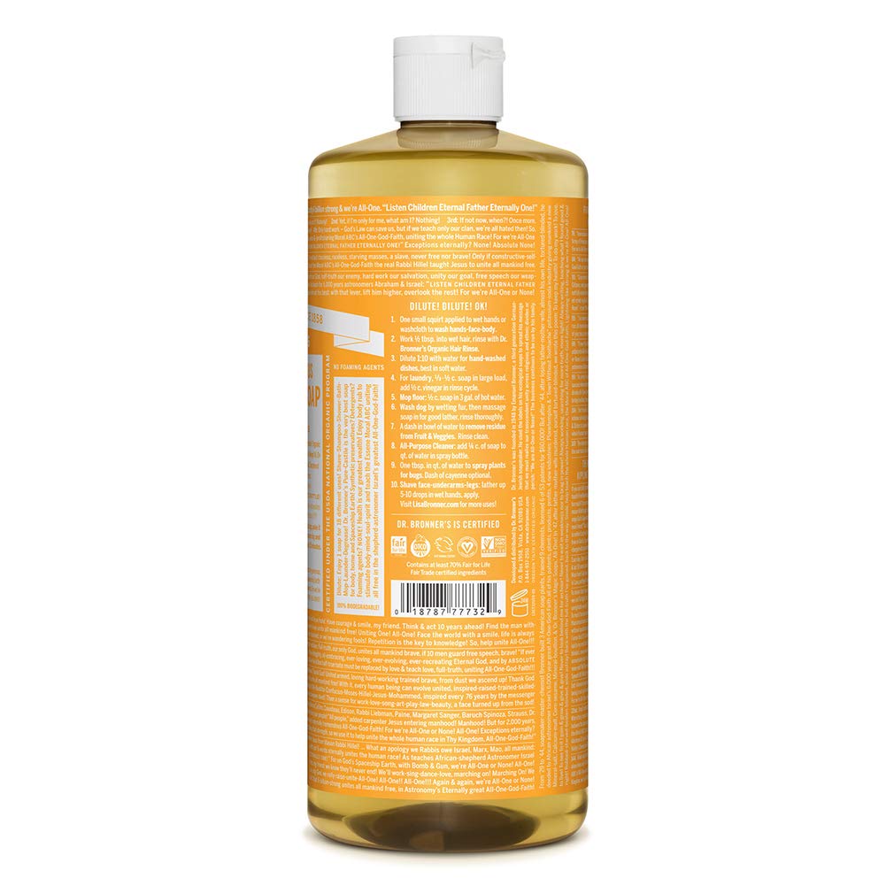 Foto 3 pulgar | Jabón Líquido Dr. Bronner's Pure-castile Citrus 946 Ml + 59 Ml - Venta Internacional.