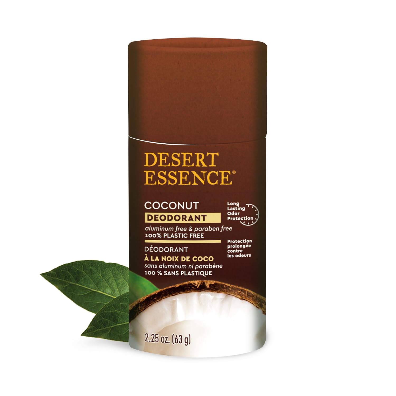 Desodorante Desert Essence, Coco, Sin Aluminio, 65 Ml - Venta Internacional.