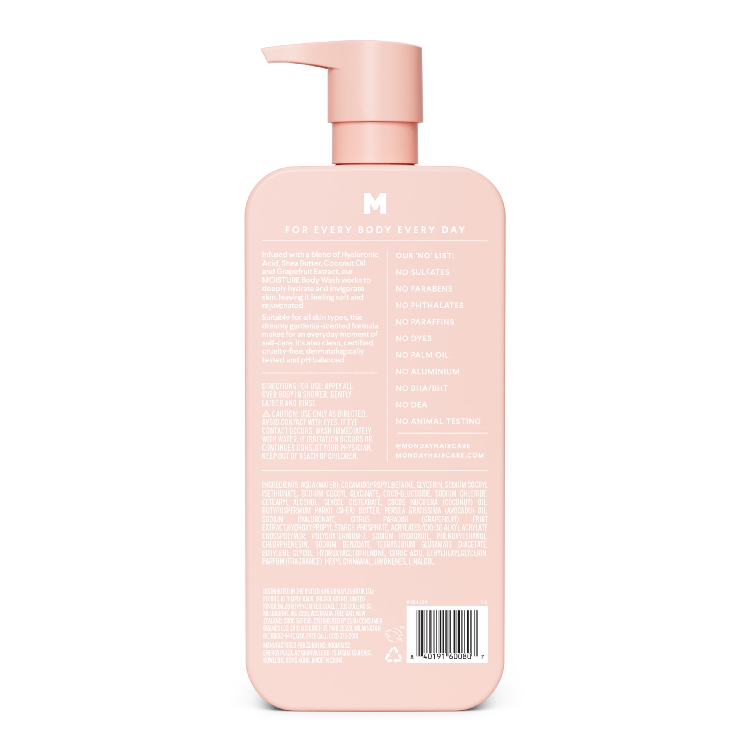 Foto 3 pulgar | Gel De Baño Monday Haircare Moisture Con Manteca De Karité  800 Ml - Venta Internacional.