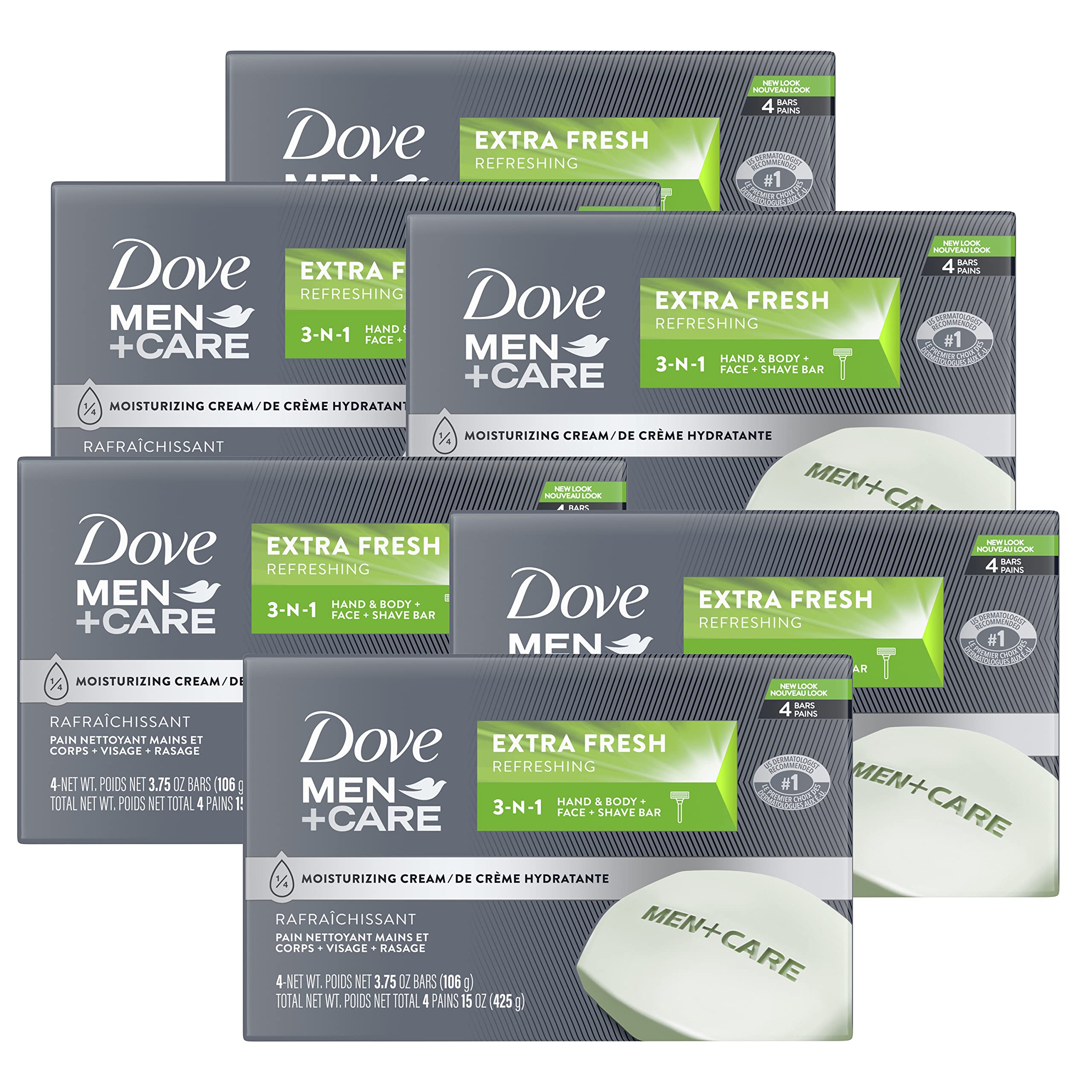 Barra Limpiadora Dove Men+care 3 En 1  Extra Fresca  110 Ml X 24 - Venta Internacional.