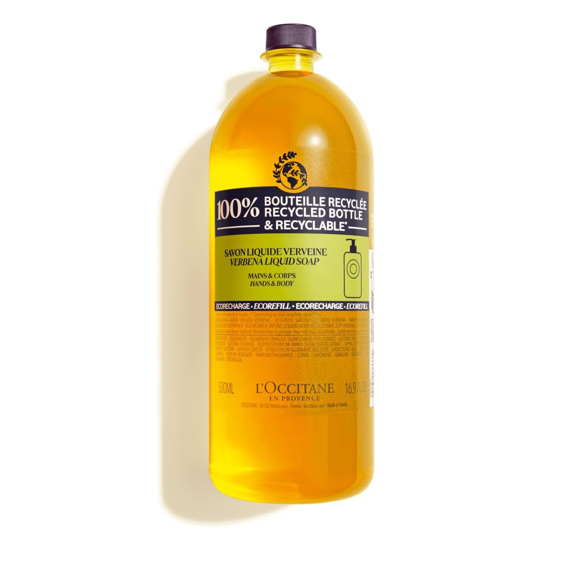 Recambio De Jabón Líquido Para Manos Y Cuerpo L'occitane Shea Verbena 500 Ml - Venta Internacional.