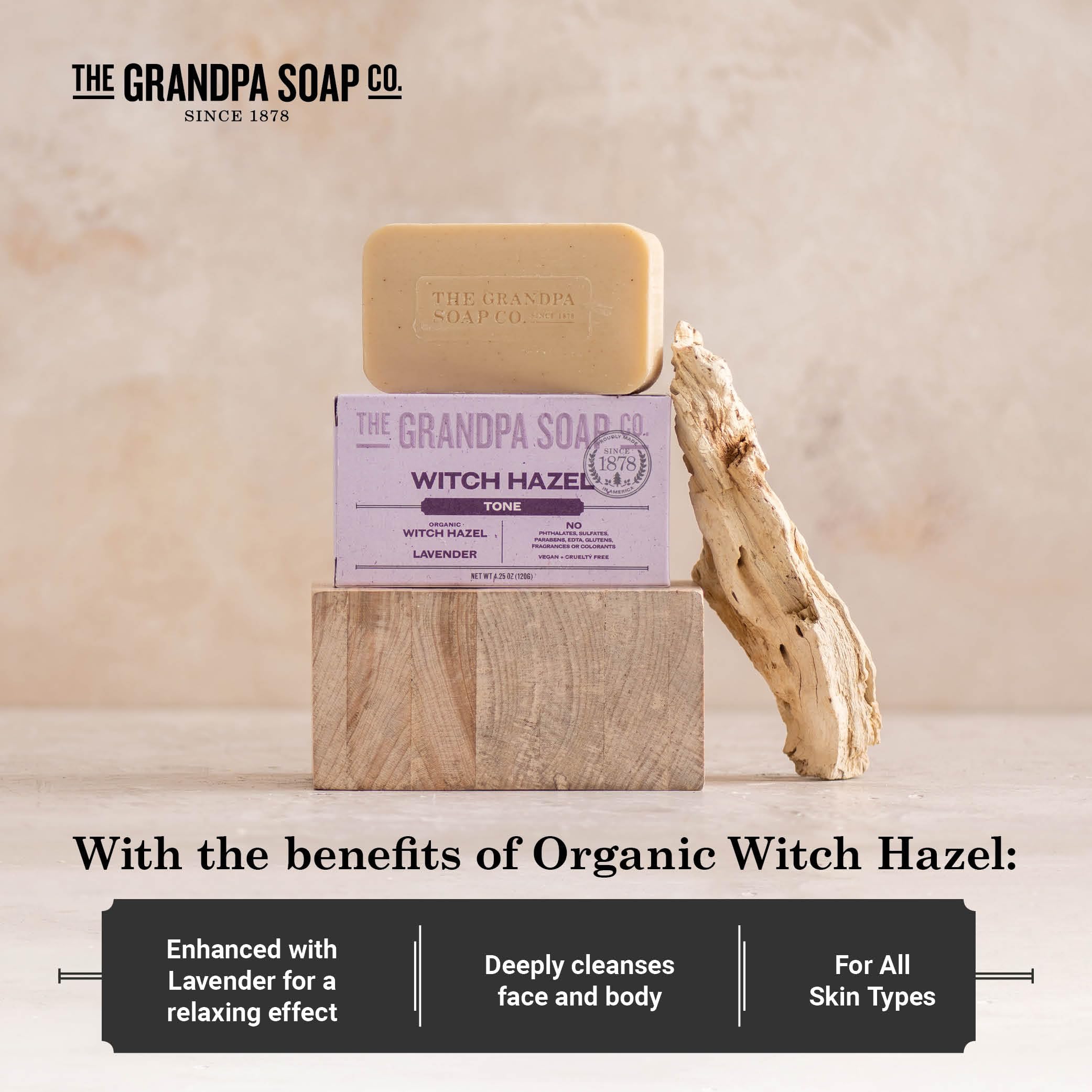 Foto 5 pulgar | Jabón En Barra The Grandpa Soap Company Witch Hazel  125 Ml  Paquete De 3 - Venta Internacional.