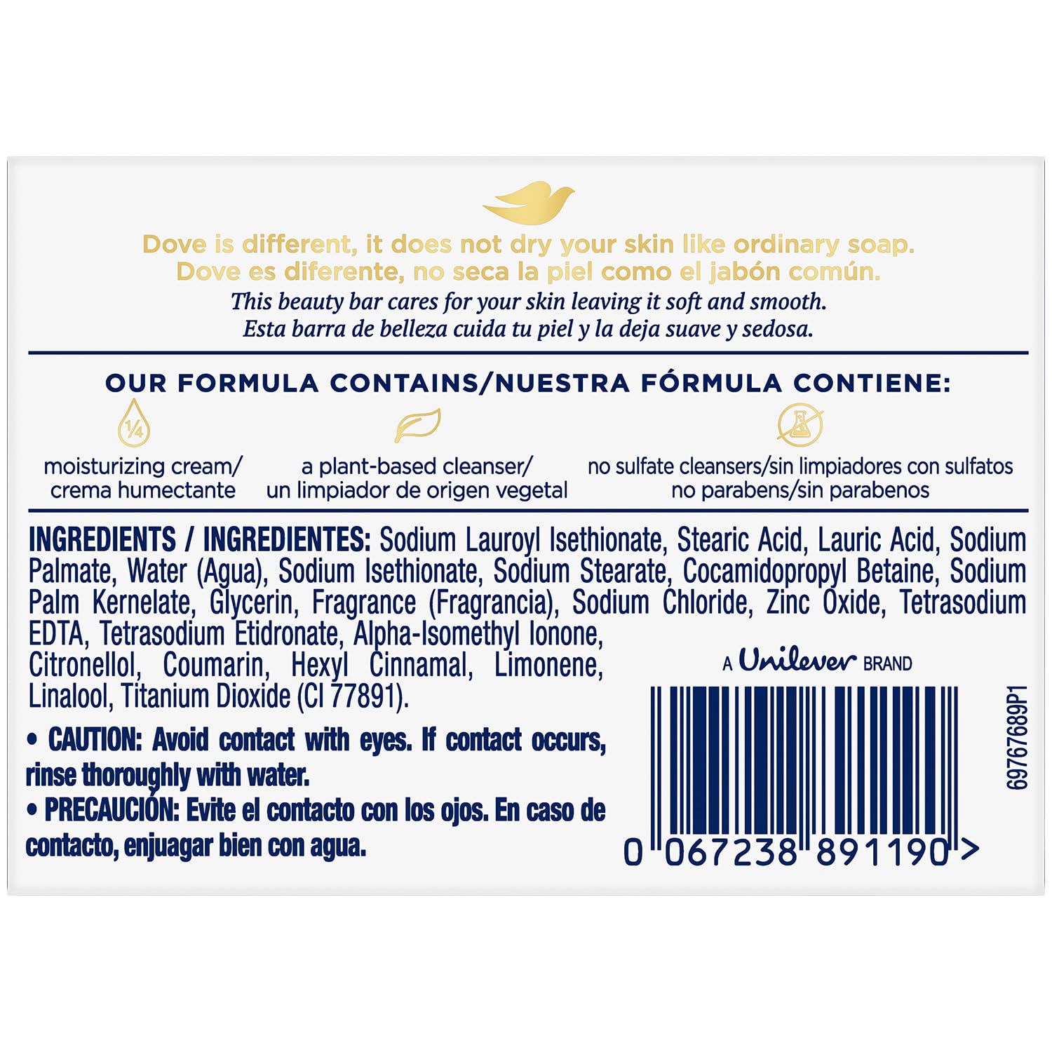 Foto 2 | Barra De Belleza Original Soap Dove  Paquete De 3  140 Ml  Hidratante - Venta Internacional.