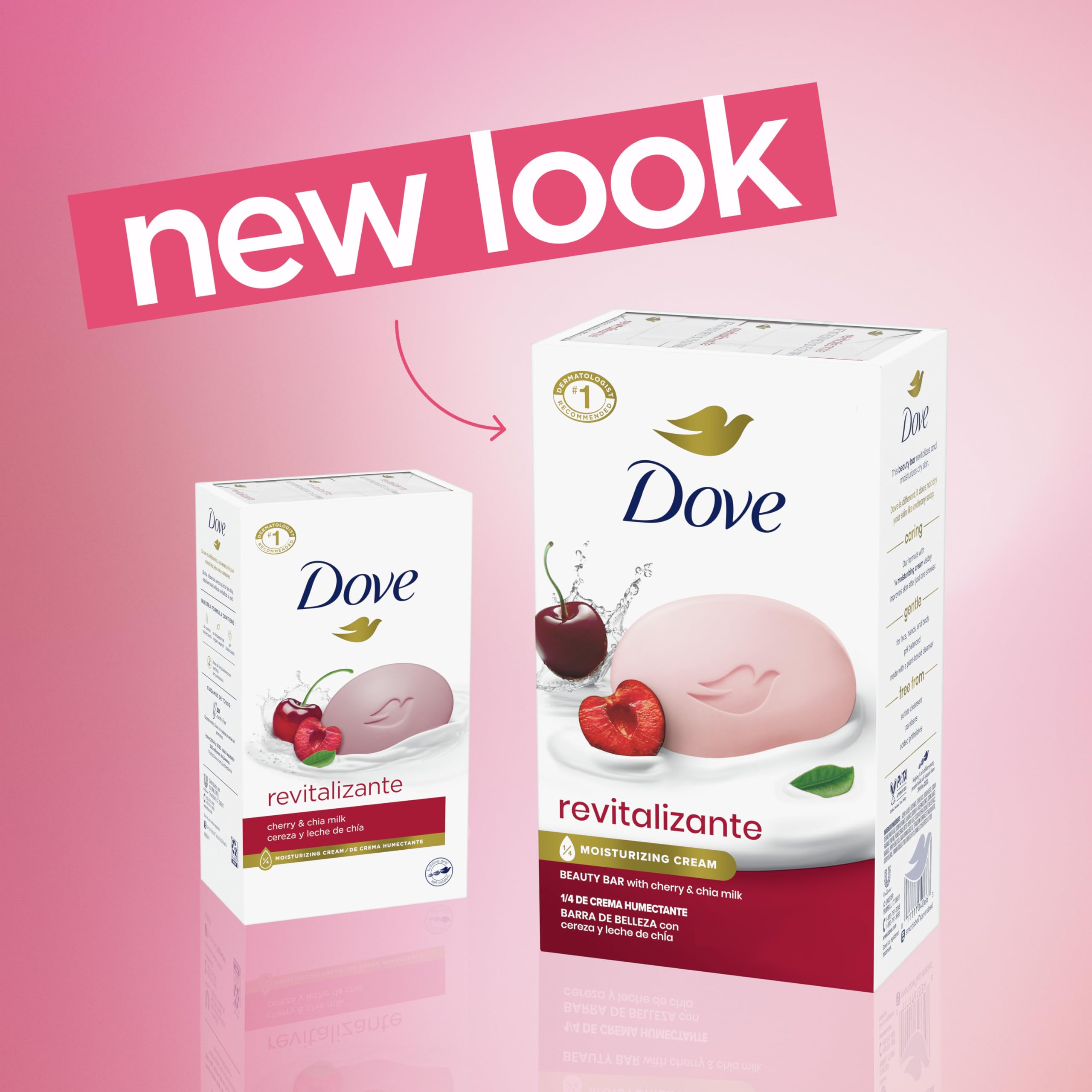 Foto 3 pulgar | Jabón En Barra De Belleza Dove Revitalizante Con Leche De Cereza Y Chía 110 G X6 - Venta Internacional.