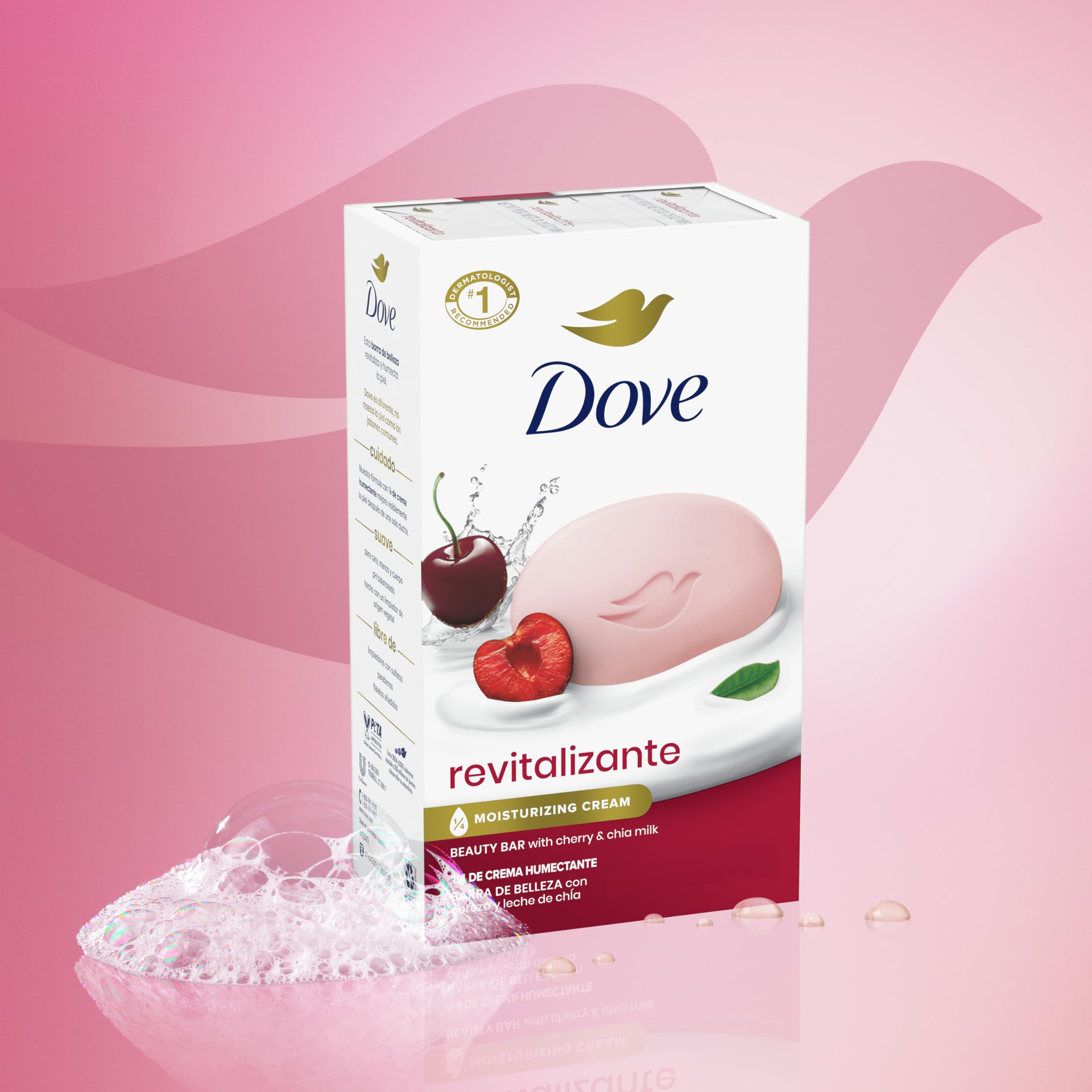 Foto 4 pulgar | Jabón En Barra De Belleza Dove Revitalizante Con Leche De Cereza Y Chía 110 G X6 - Venta Internacional.