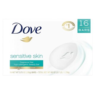Foto 1 | Barra De Jabón Dove Unscented Beauty Para Piel Sensible Paquete De 16 - Venta Internacional.