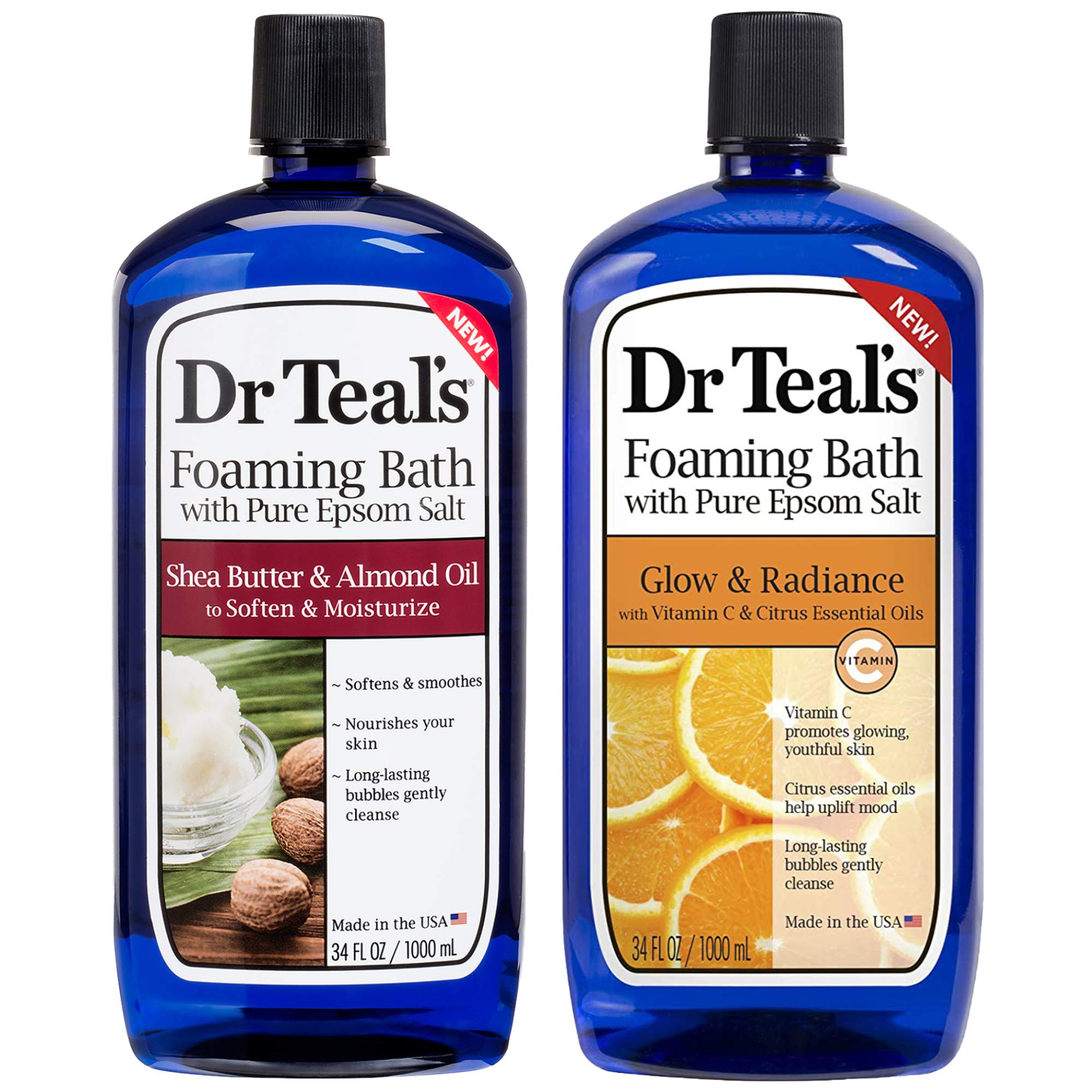 Foto 2 pulgar | Crema De Karité Y Aceite De Almendras Foaming Bath Dr. Teal's 2x1 2l - Venta Internacional.