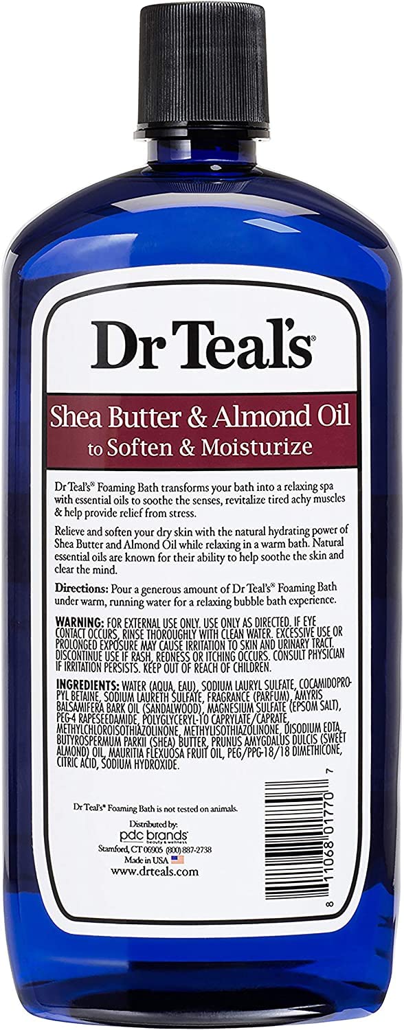 Foto 4 pulgar | Crema De Karité Y Aceite De Almendras Foaming Bath Dr. Teal's 2x1 2l - Venta Internacional.