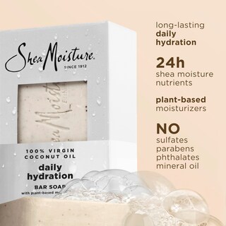 Foto 3 | Jabón En Barra Con Aceite De Coco Virgen Sheamoisture 4 X 100 G Hidratante - Venta Internacional.