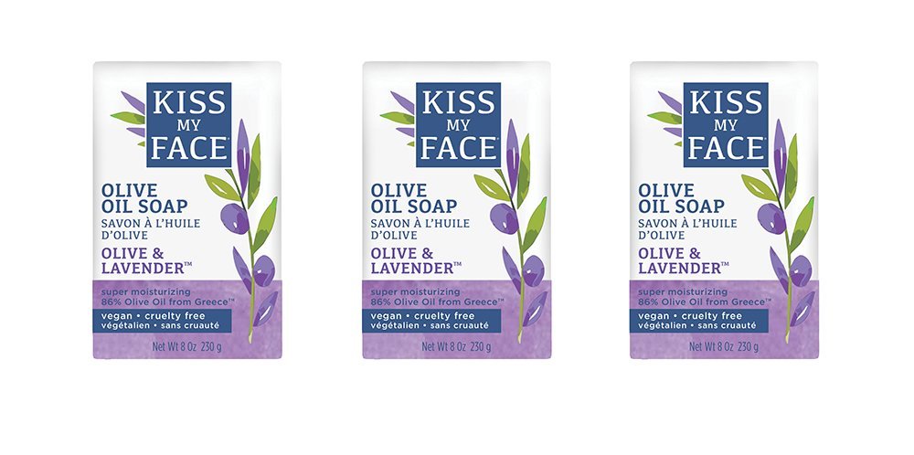 Jabón En Barra Kiss My Face Con Aceite De Oliva Puro Y Lavanda  240 Ml  Paquete De 3 - Venta Internacional.