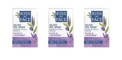 Foto 1 | Jabón En Barra Kiss My Face Con Aceite De Oliva Puro Y Lavanda 240 Ml Paquete De 3 - Venta Internacional.