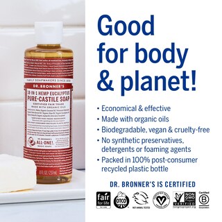 Foto 4 | Jabón Líquido Dr. Bronner's Pure-castile Eucalyptus 237 ml - Venta Internacional