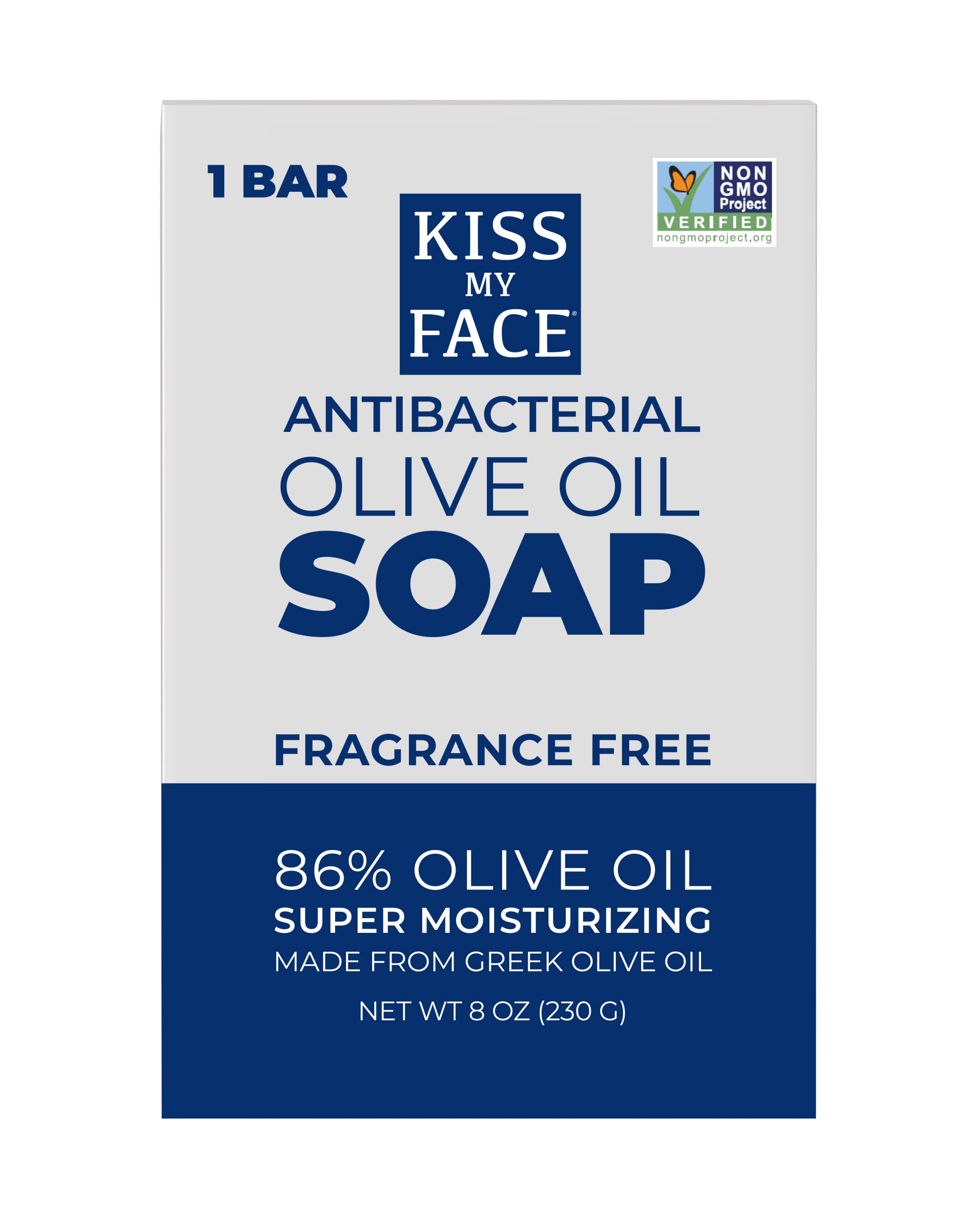 Jabón En Barra Kiss My Face  Antibacteriano  Sin Fragancia  240 Ml - Venta Internacional.