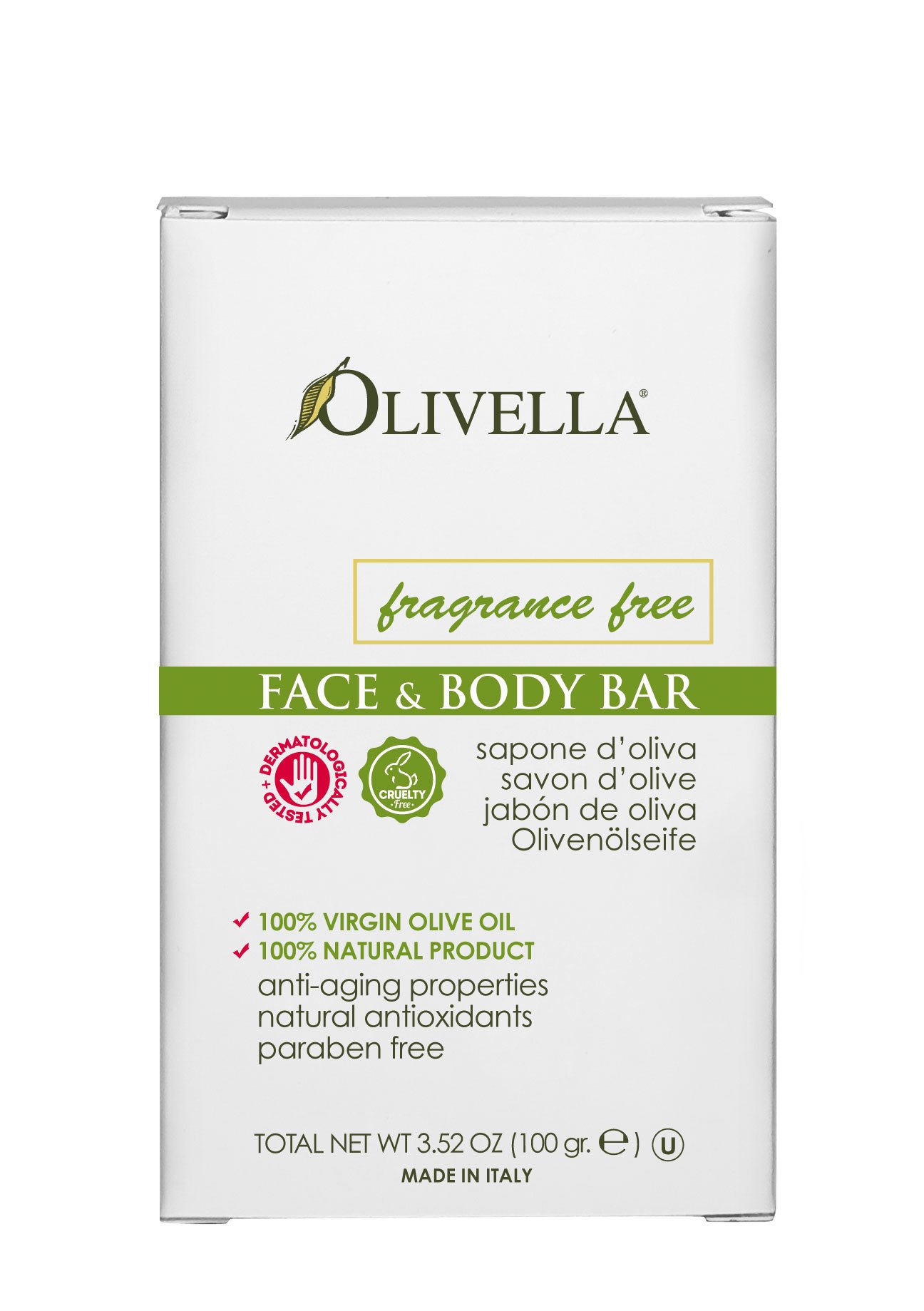 Foto 1 | Jabón En Barra Olivella  100% Aceite De Oliva Virgen  Sin Fragancia  100 G - Venta Internacional.