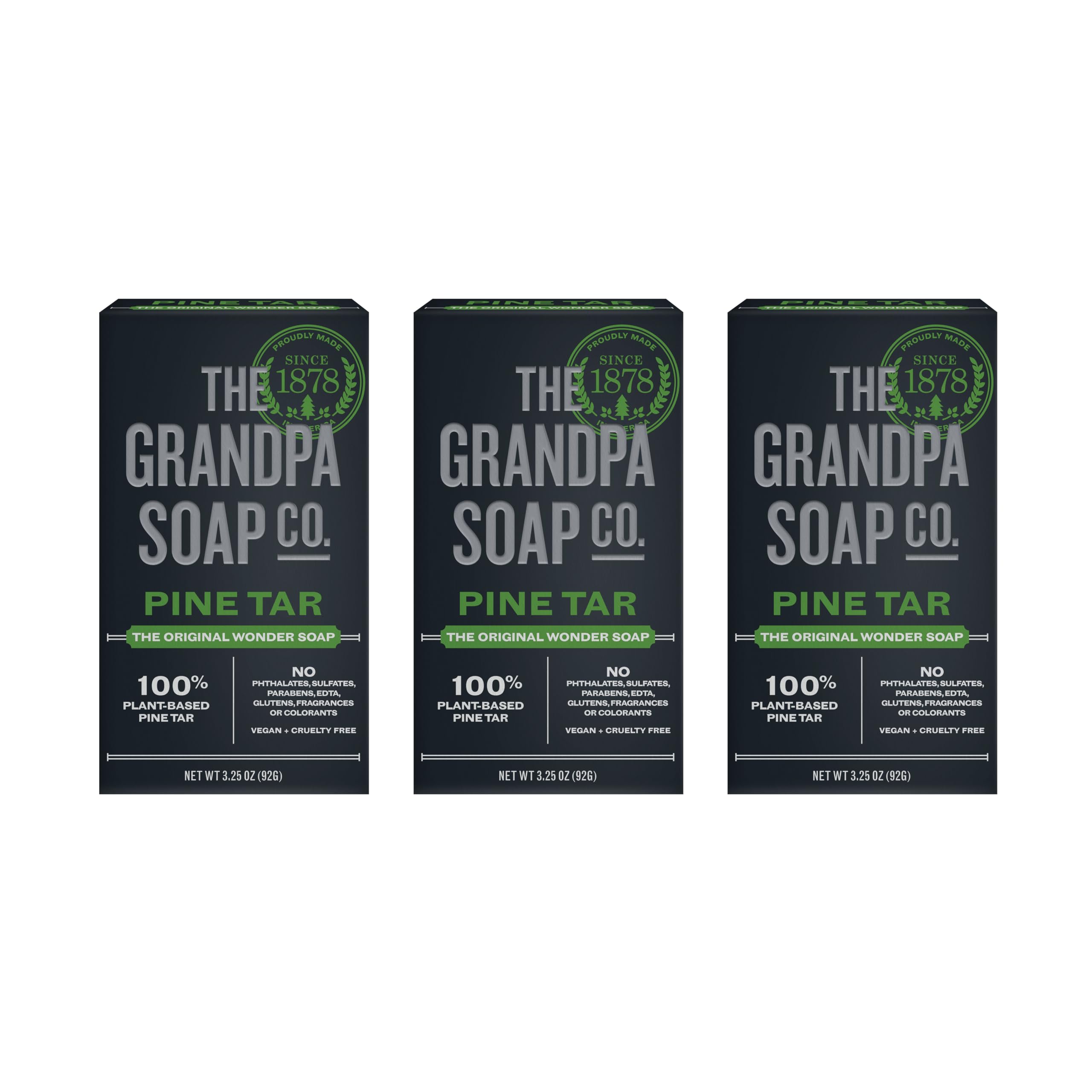 Foto 2 pulgar | Jabón En Barra The Grandpa Soap Company Con Alquitrán De Pino  100% De Origen Vegetal - Venta Internacional.