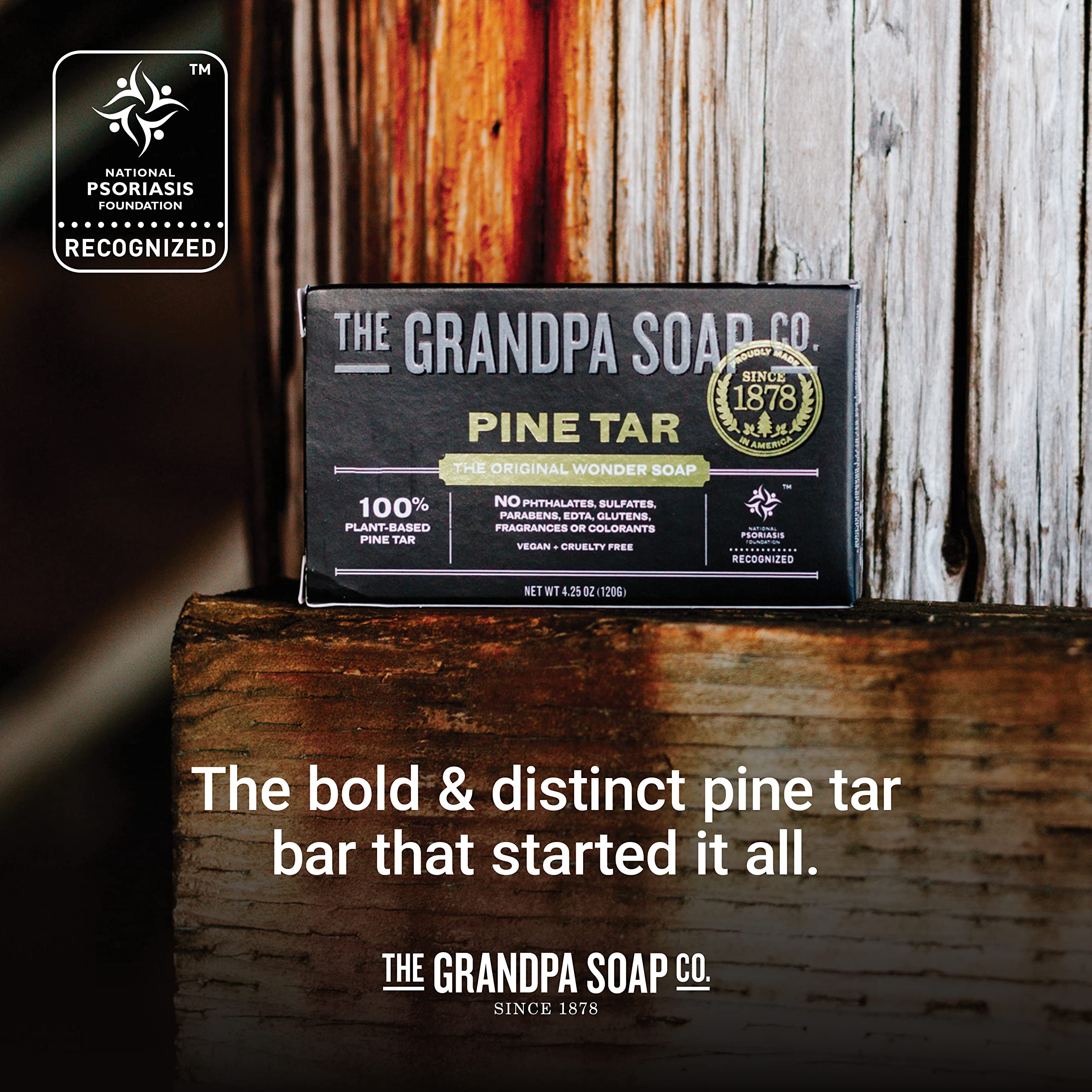 Foto 4 | Jabón En Barra The Grandpa Soap Company Con Alquitrán De Pino  100% De Origen Vegetal - Venta Internacional.